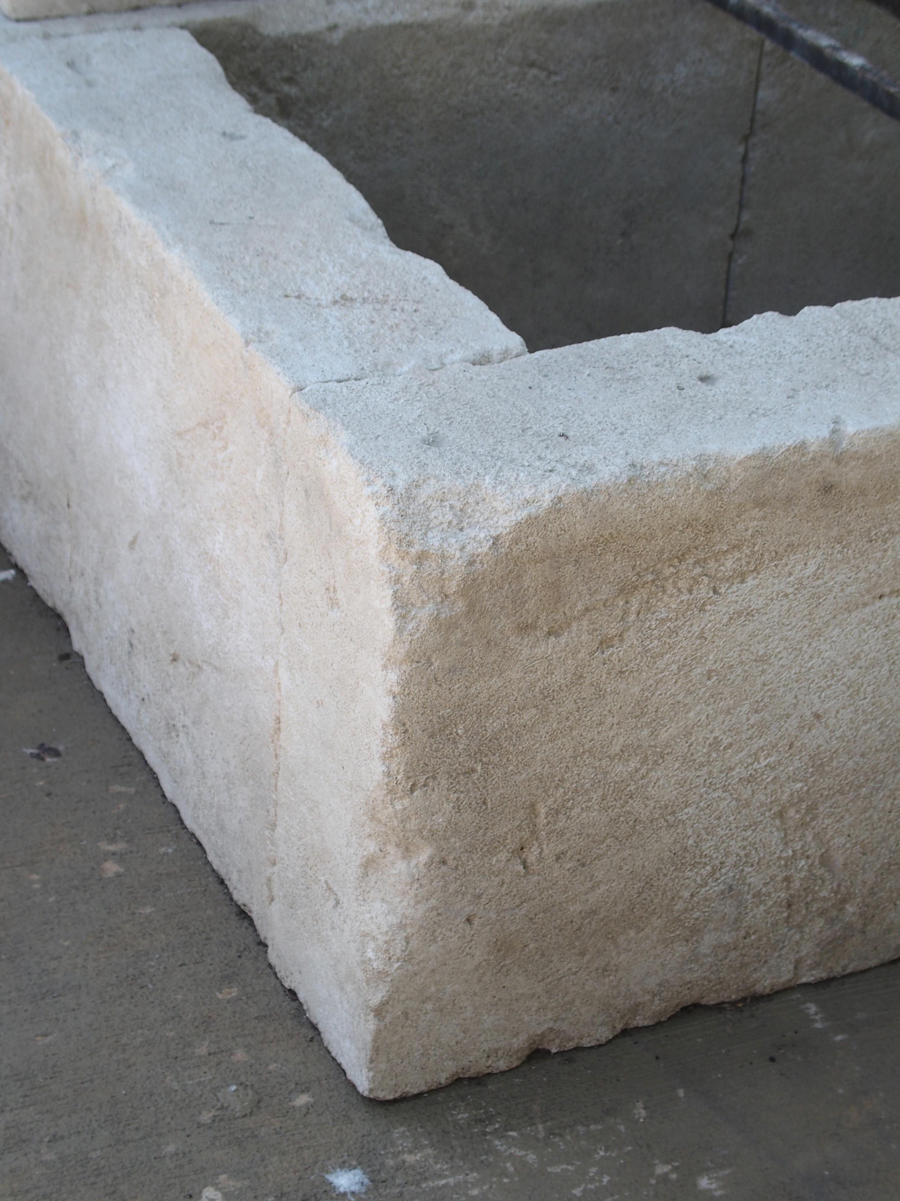 French Limestone Wall Fountain with Carved Stone Spout 4
