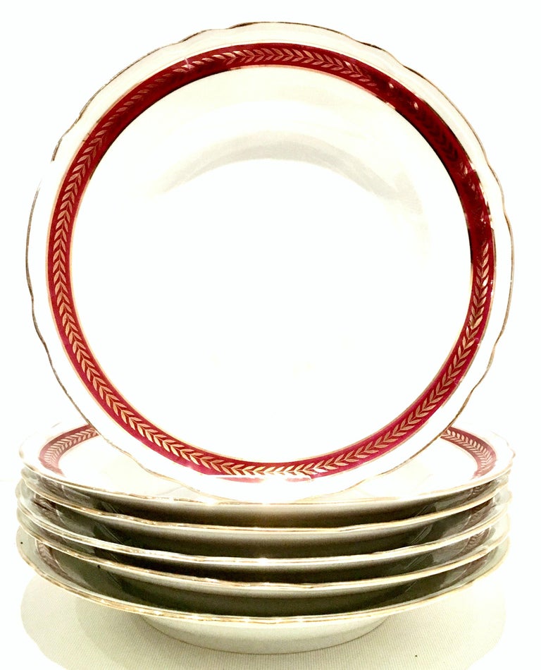 French Limoge 22Karat Gold HandPainted Dinnerware Set/31 at 1stDibs