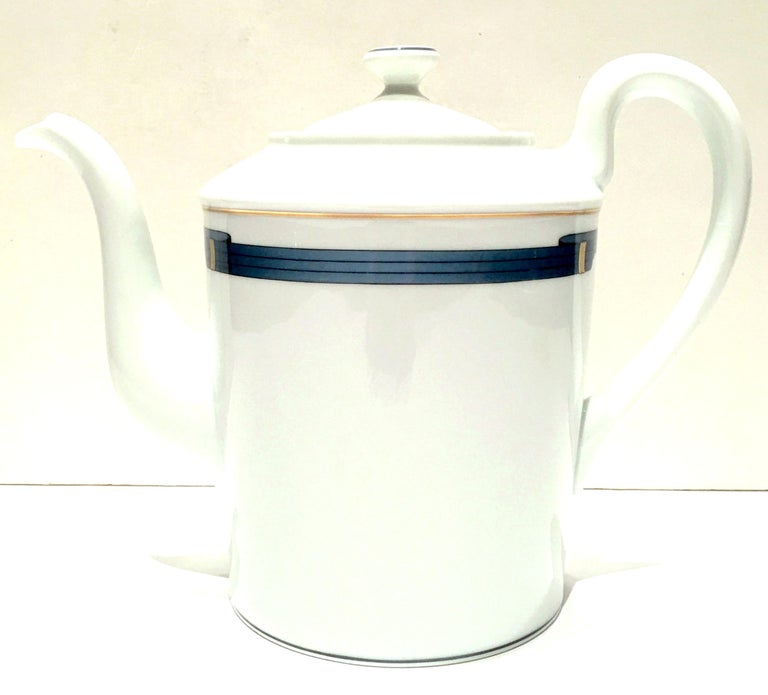 French Limoge Art Deco Style Porcelain Tea/Coffee Pot By, Christofle