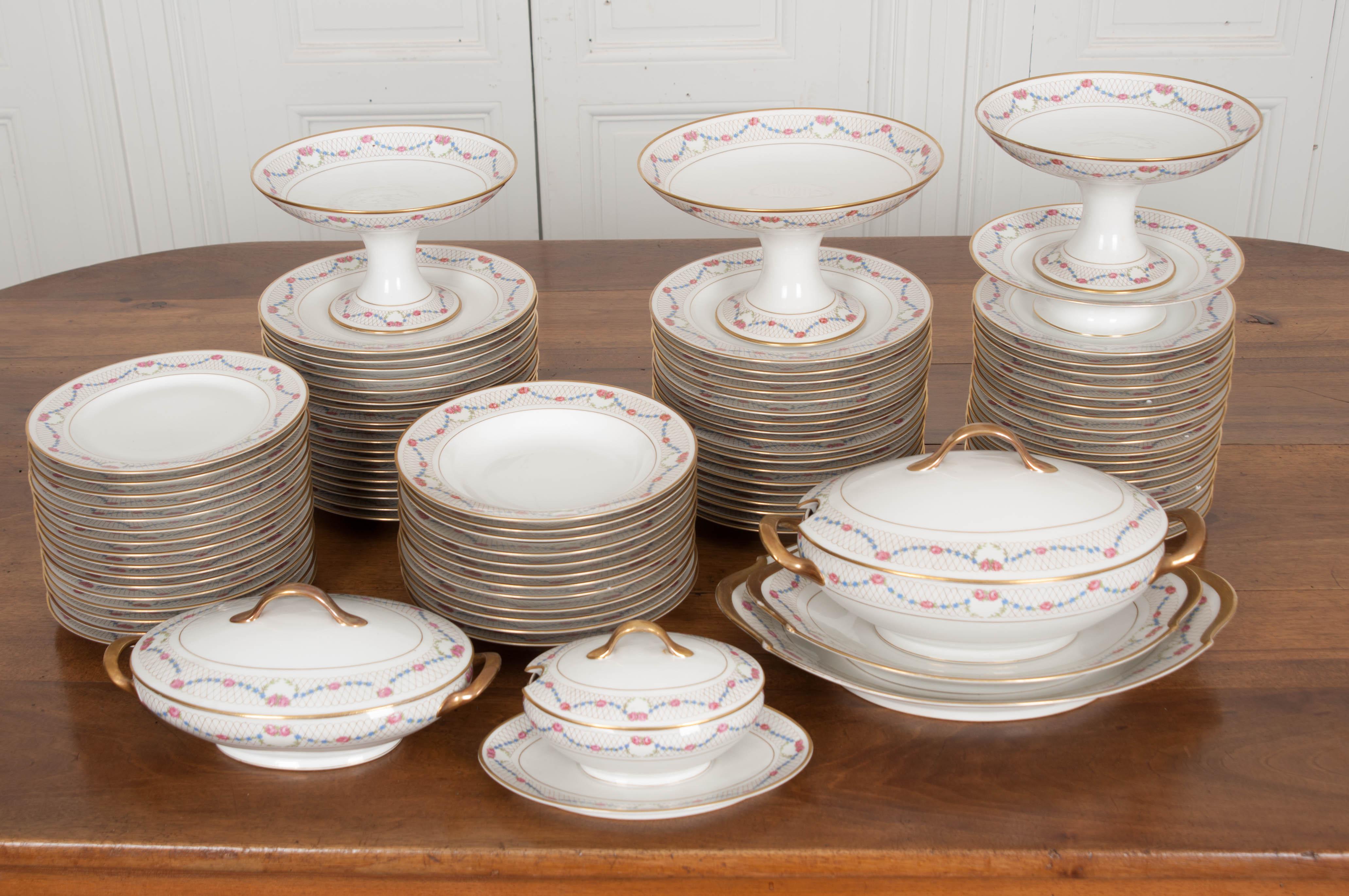 French Limoges 92-Piece Parcel Dinner Service 4