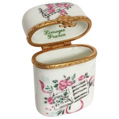 French Limoges Floral Pill Box