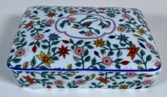 French Limoges Hand-Painted Porcelain Jewelry Box for Neiman Marcus, circa 1940