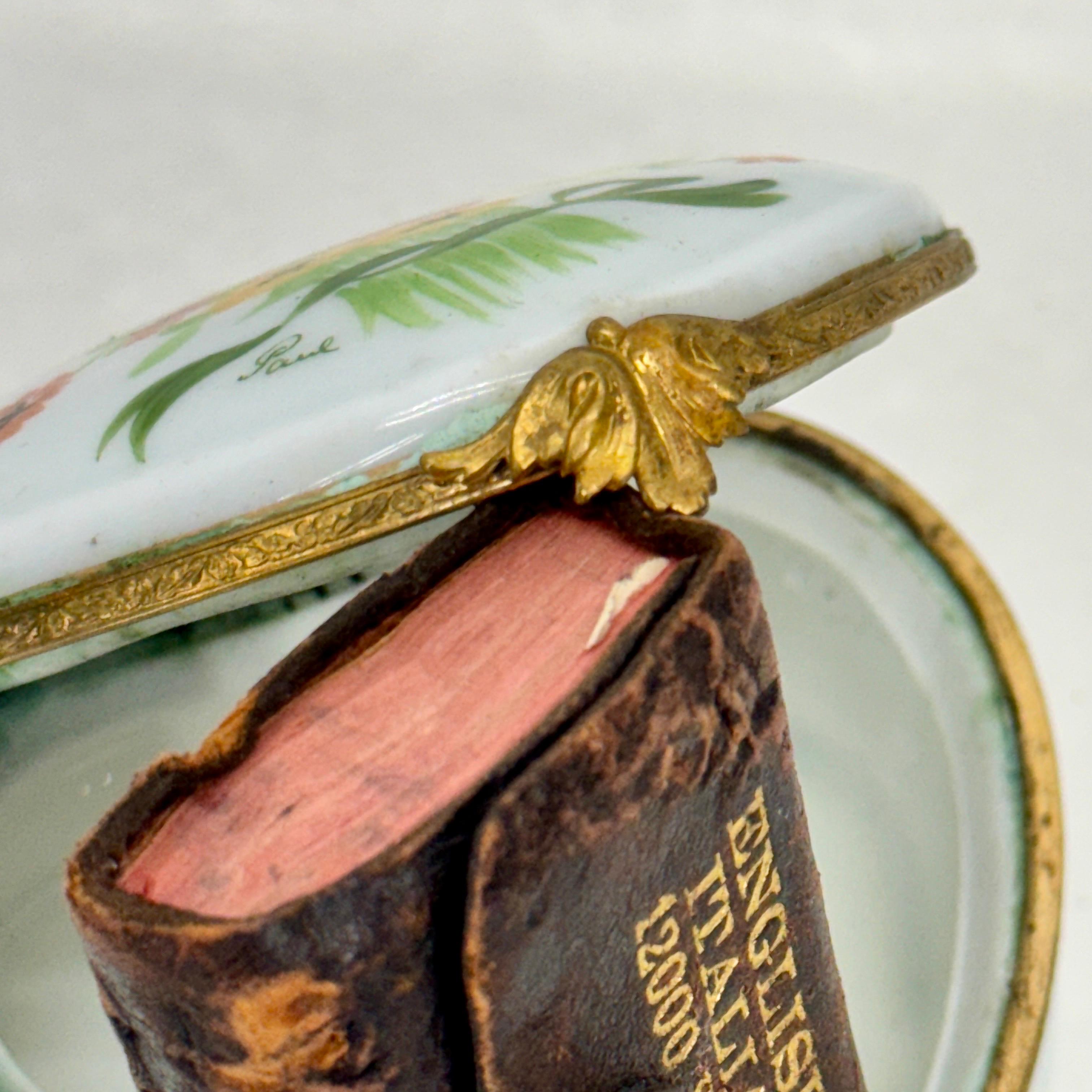 French Limoges Heart Shaped Floral Trinket Box For Sale 8
