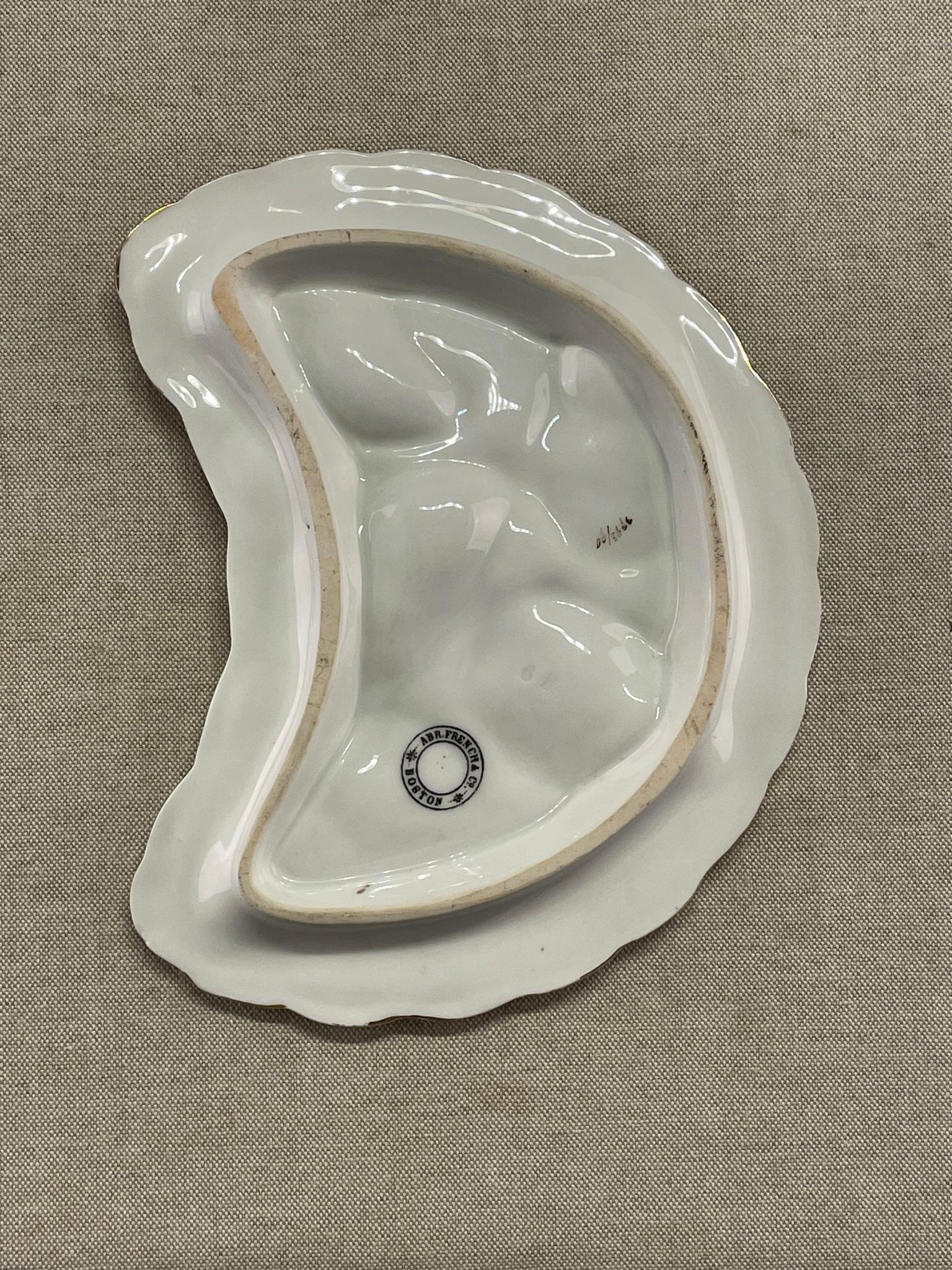 Ceramic French Limoges Oyster Plates, a Pair For Sale