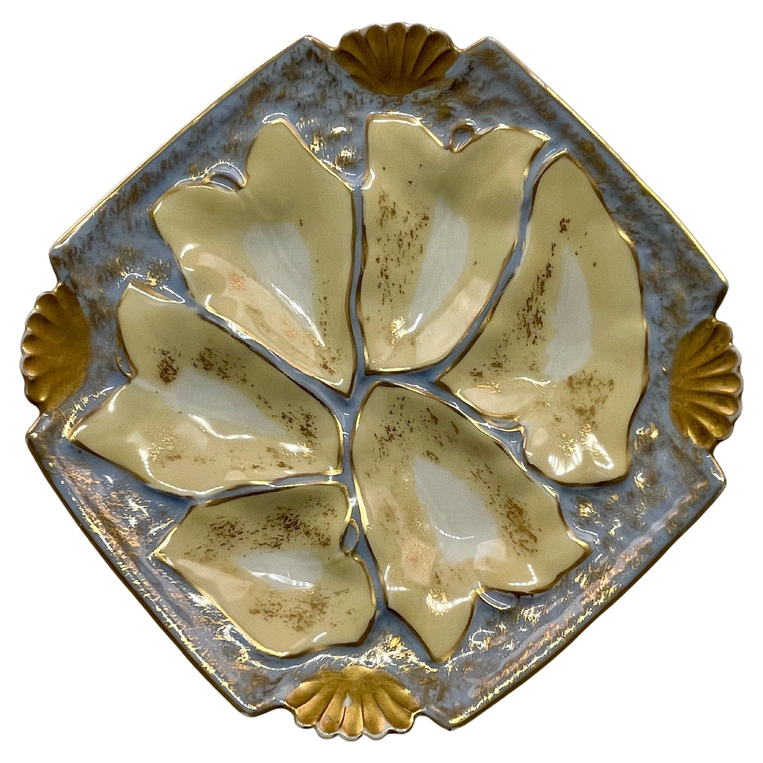 French Limoges Porcelain Oyster Plate