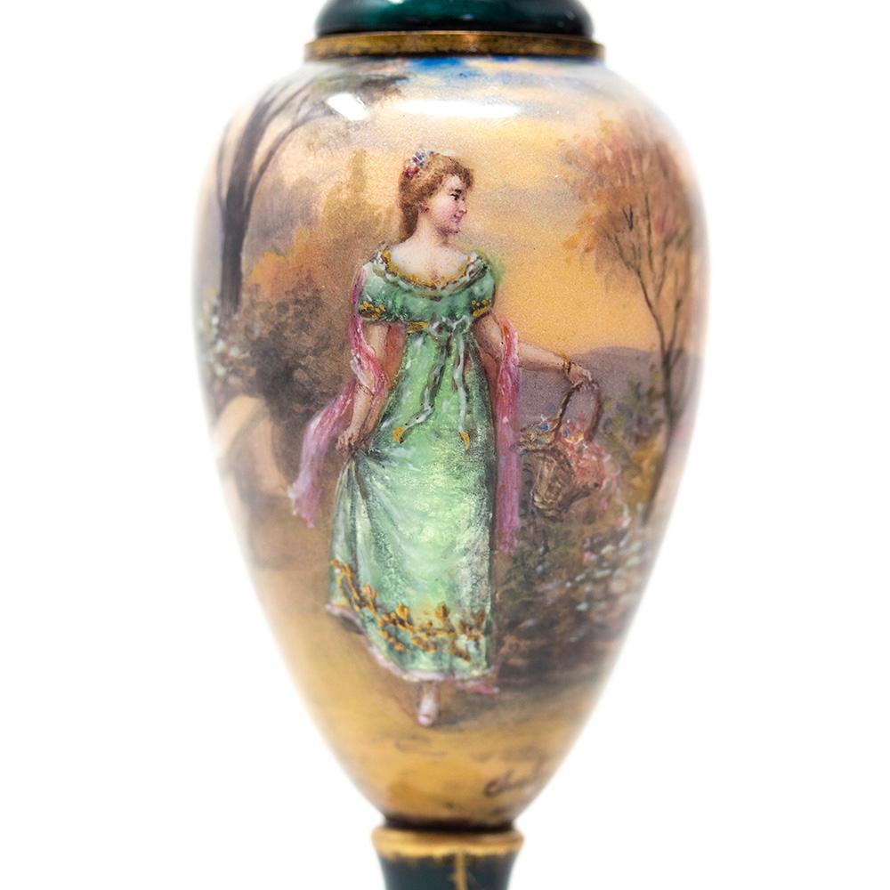 Französische Vasen im Limoges-Stil, Paar im Angebot 5