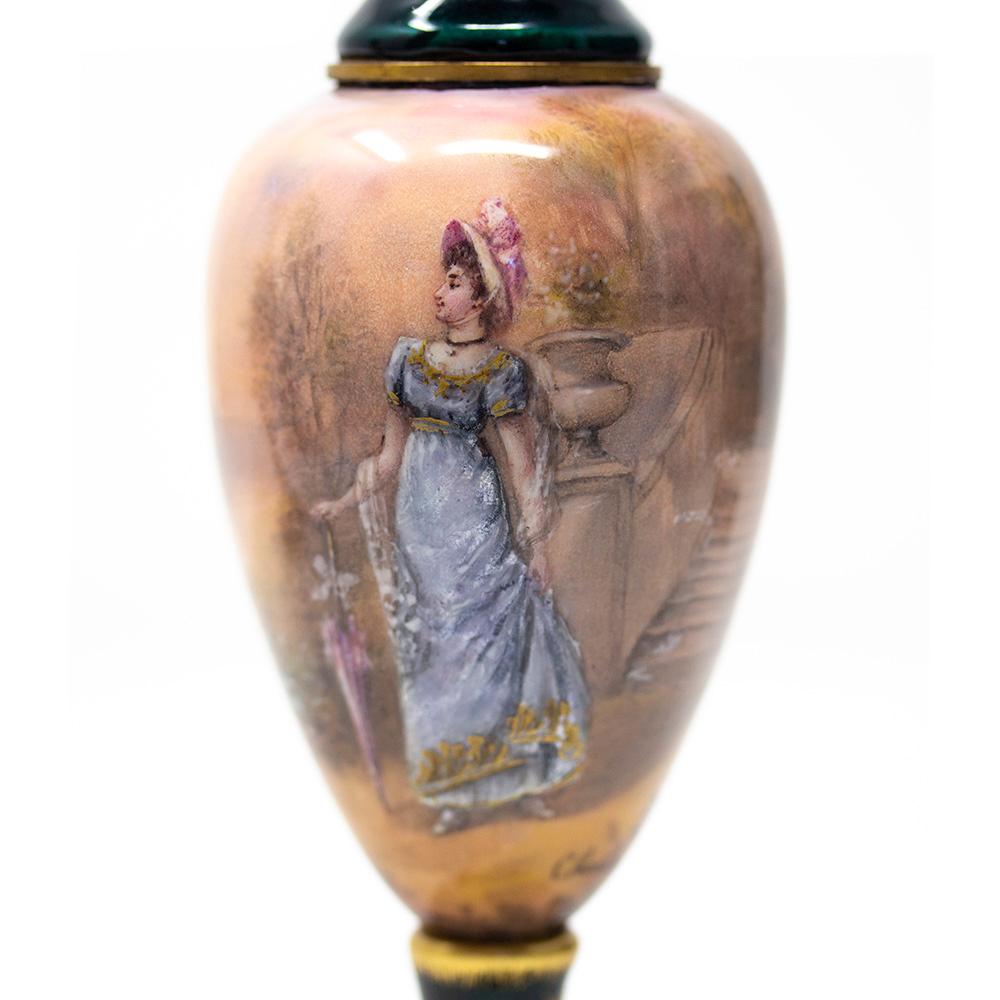 XIXe siècle Paire de vases français de style Limoges en vente