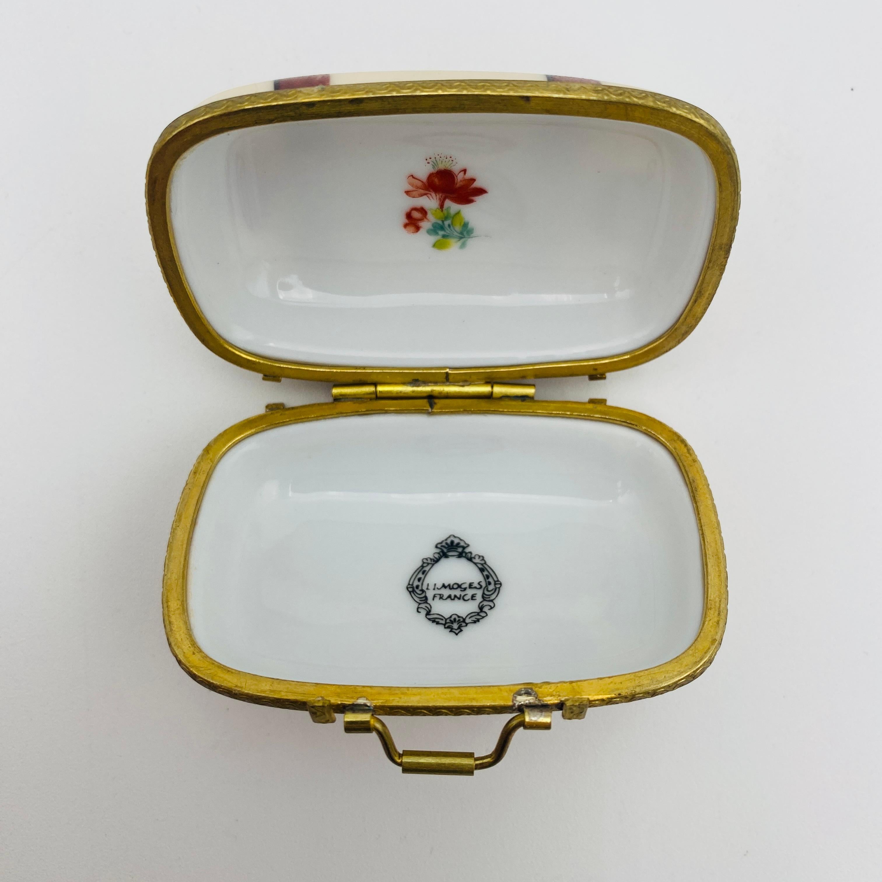Provincial français Boîte de voyage Trinket de Limoges Paris Londres New York