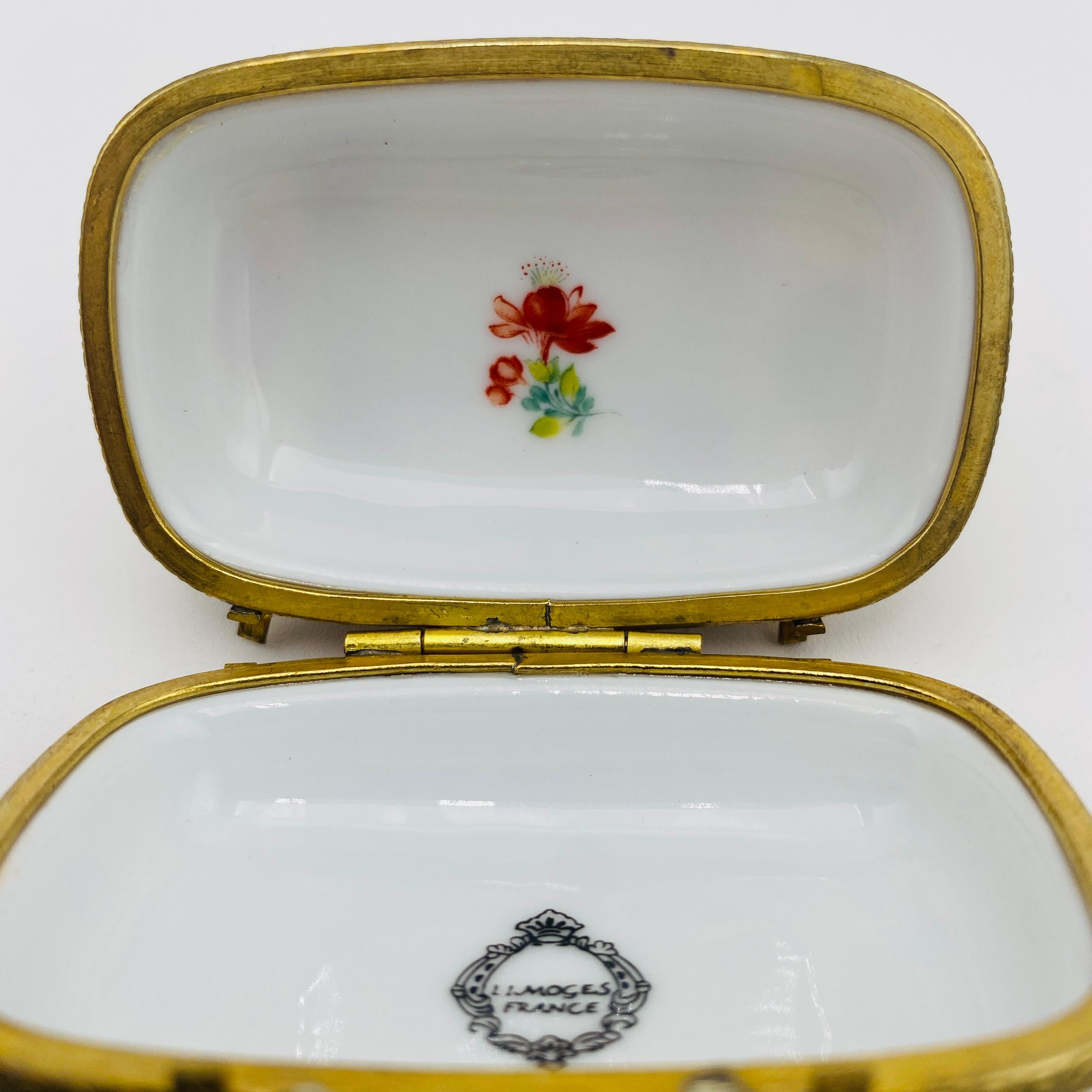 Fait main Boîte de voyage Trinket de Limoges Paris Londres New York