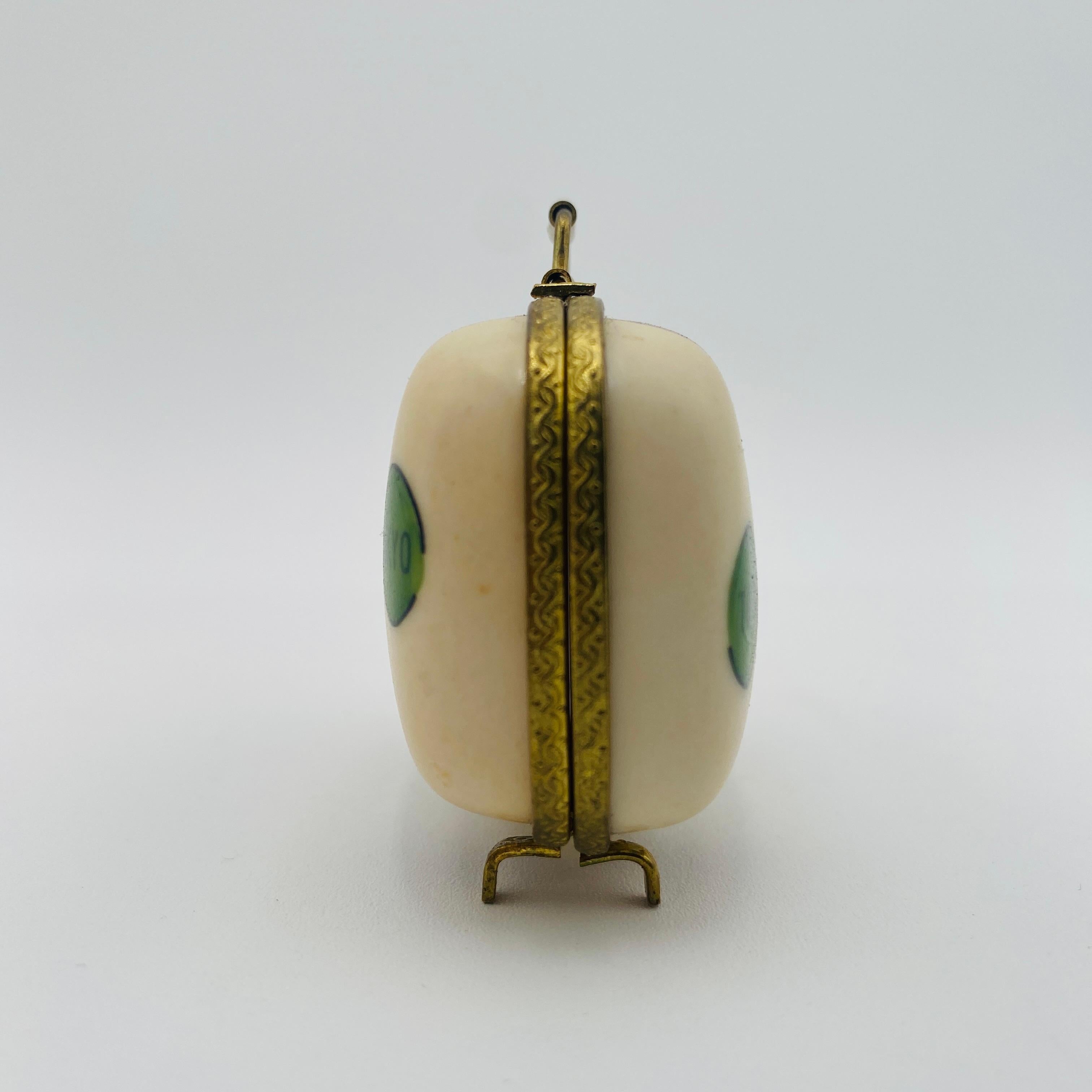 Milieu du XXe siècle Boîte de voyage Trinket de Limoges Paris Londres New York