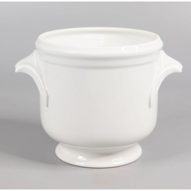 French Limoges White Ironstone Cachepot In Good Condition In Pearland, TX