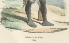 French Line Infantry Soldier 1795, Napoleonic Uniform Print – Vernet, 1843