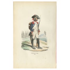 Soldato della fanteria di linea francese 1795, stampa dell
uniforme napoleonica - Vernet, 1843