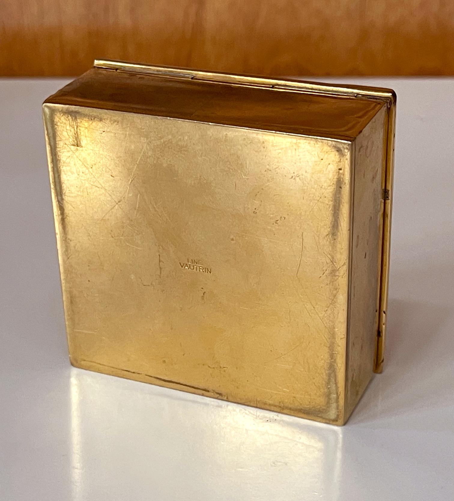 20th Century French Line Vautrin Bronze Poem Box with Sonnet by Felix Arvers For Sale
