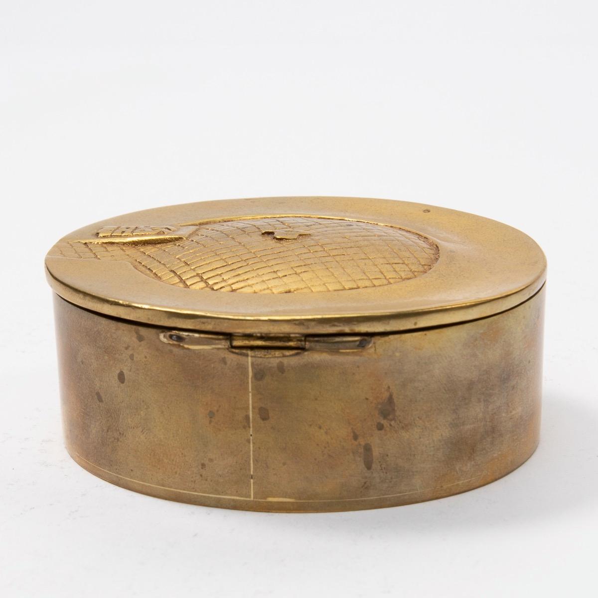 Mid-Century Modern French, Line Vautrin, J'ai Grand Appétit de Vous, Gilded Bronze Box
