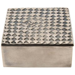 French, Line Vautrin, "Seul Au Monde" Silvered Bronze Box