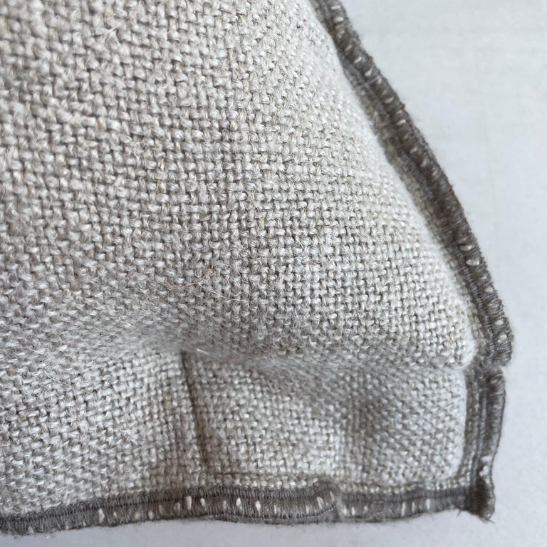 French Linen Lumbar Pillow For Sale at 1stDibs