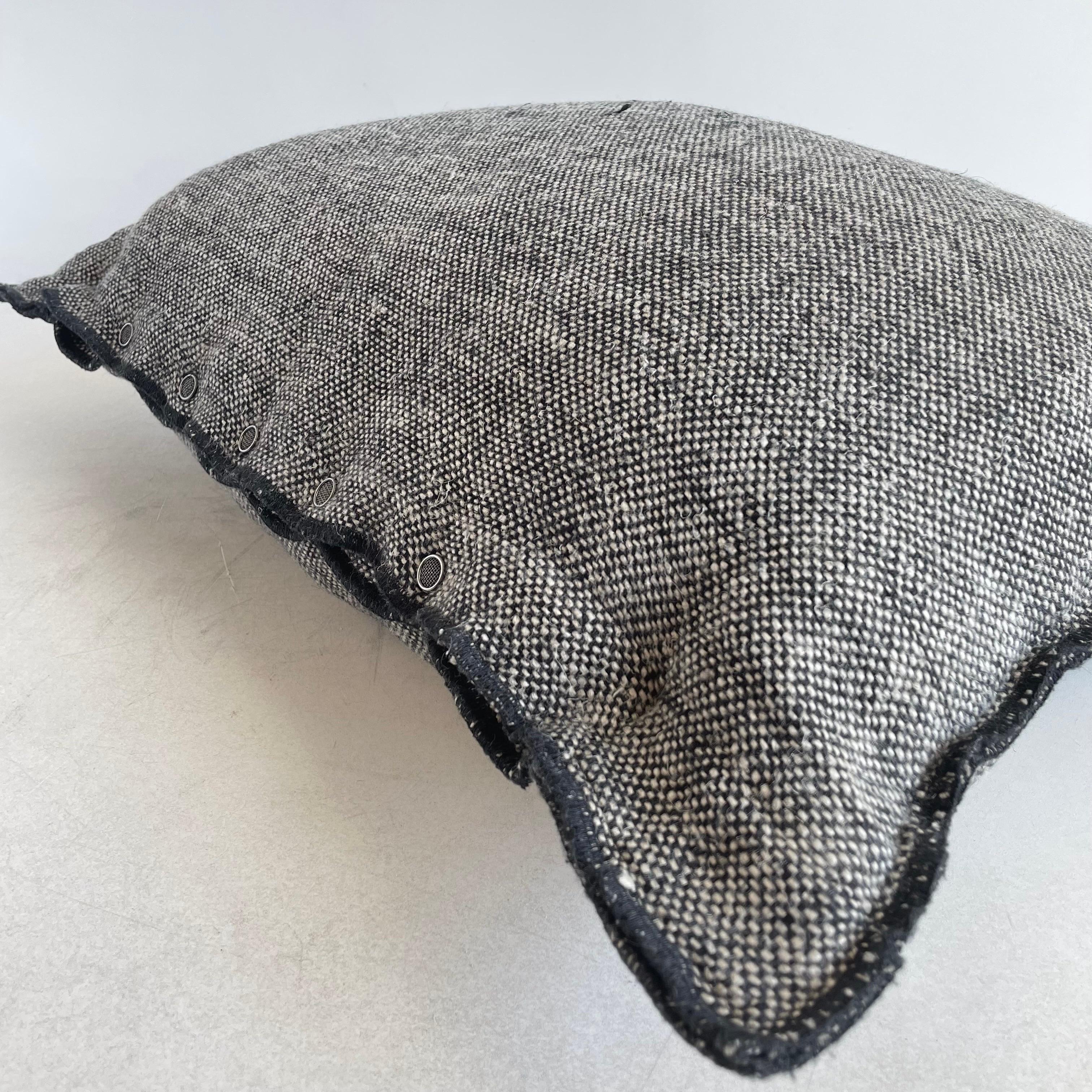 French Linen Lumbar Pillow For Sale 3