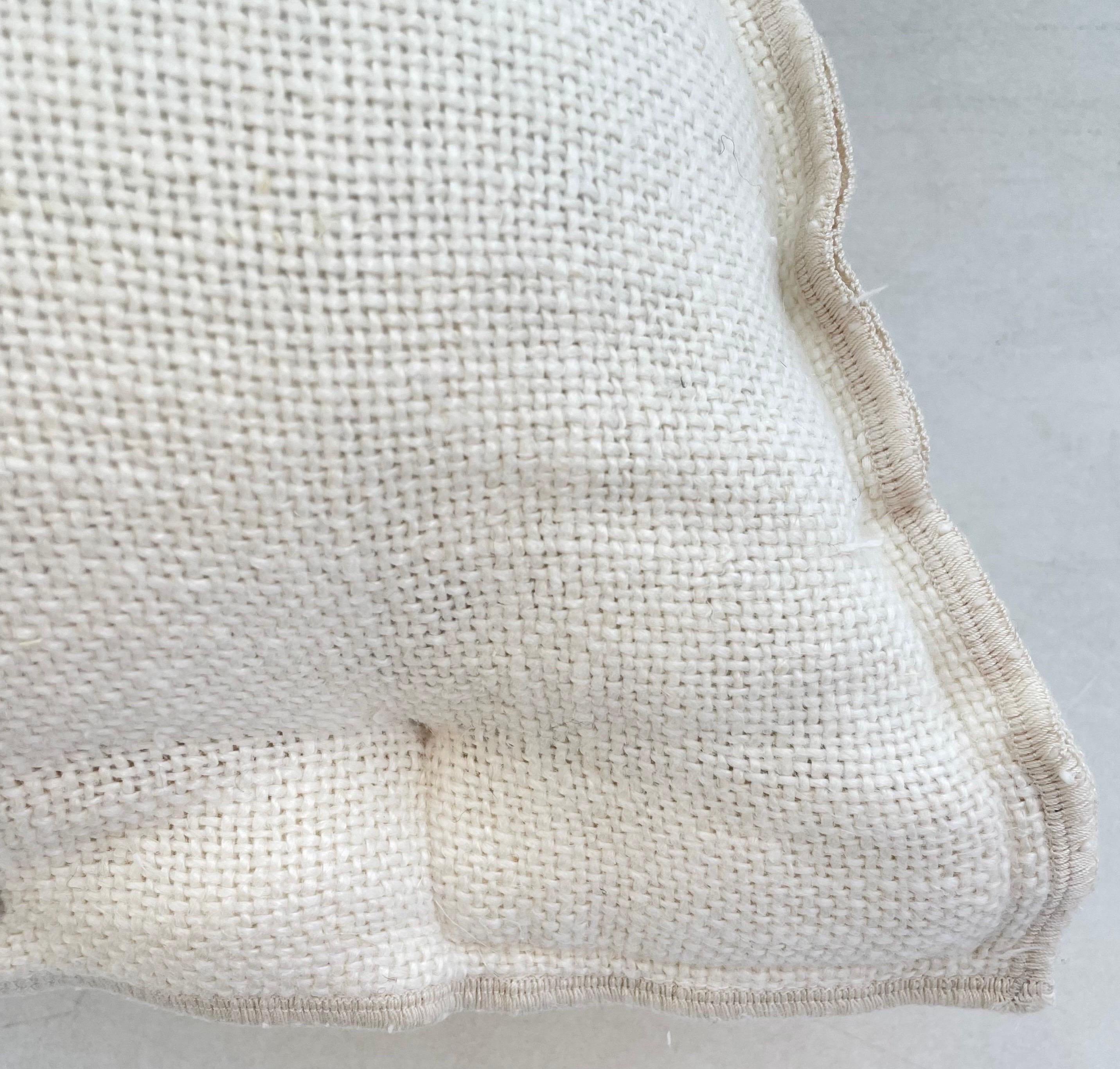French Linen Lumbar Pillow in Ecru 2