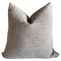 French Linen Pillow with Down Insert in Natural