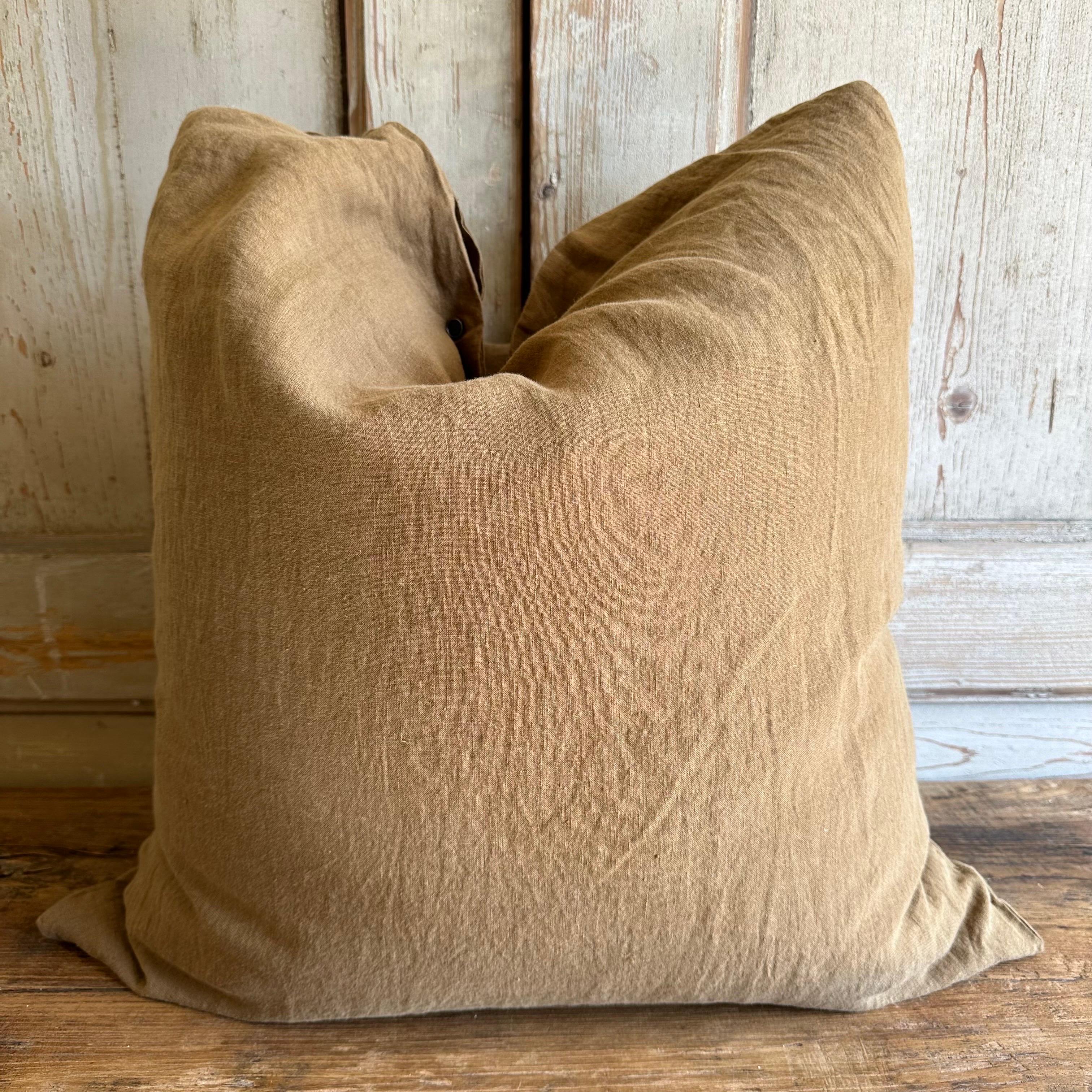 French Linen Stone Washed Pillow Cover In New Condition For Sale In Brea, CA
