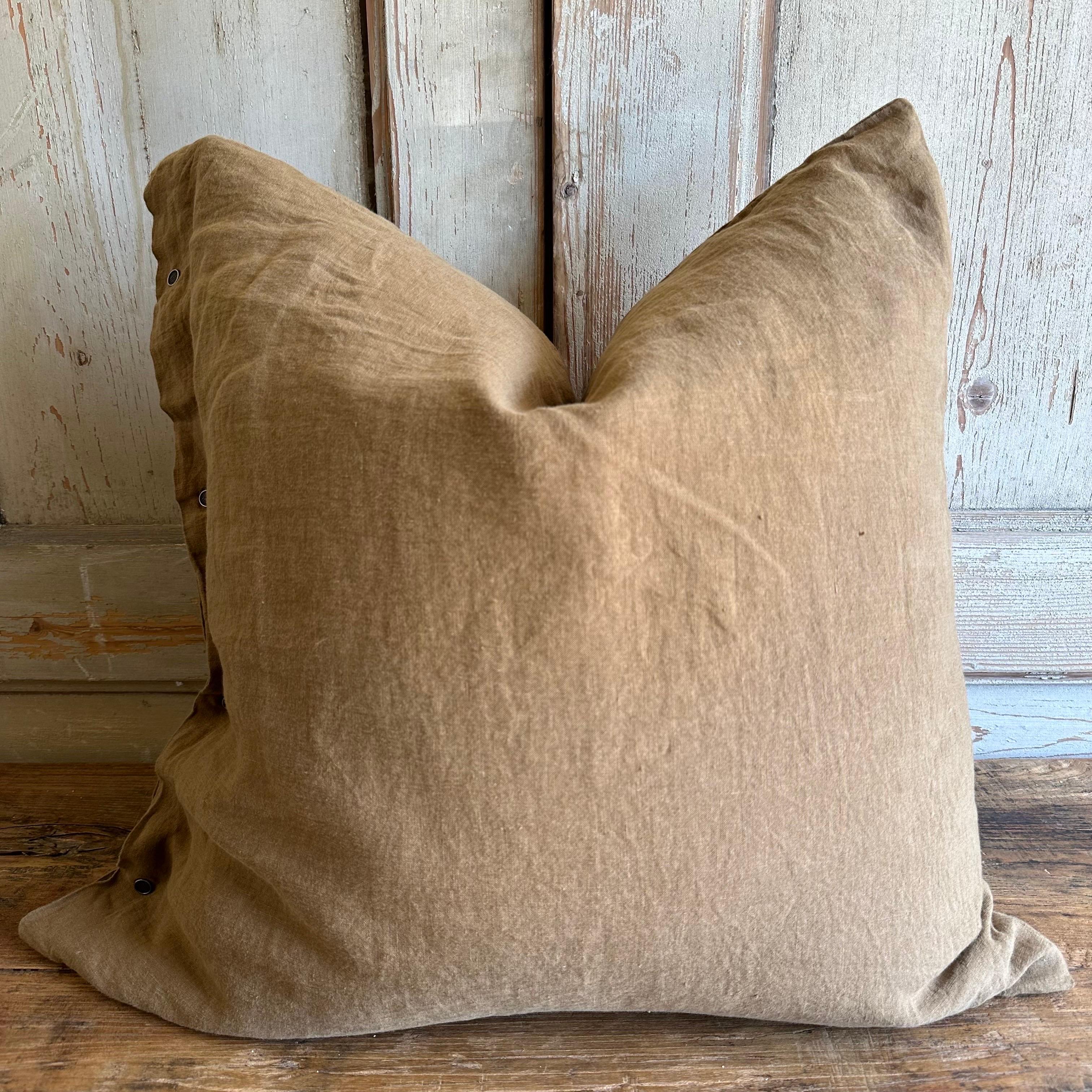 Contemporary French Linen Stone Washed Pillow Cover