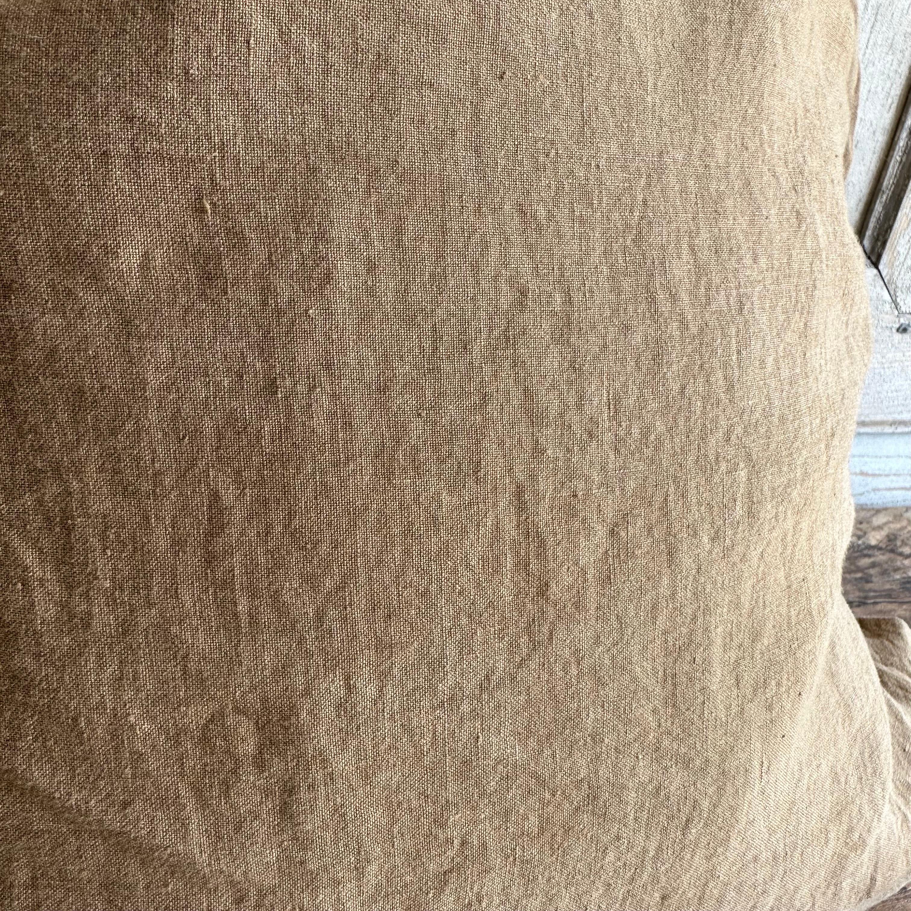 French Linen Stone Washed Pillow Cover For Sale 2