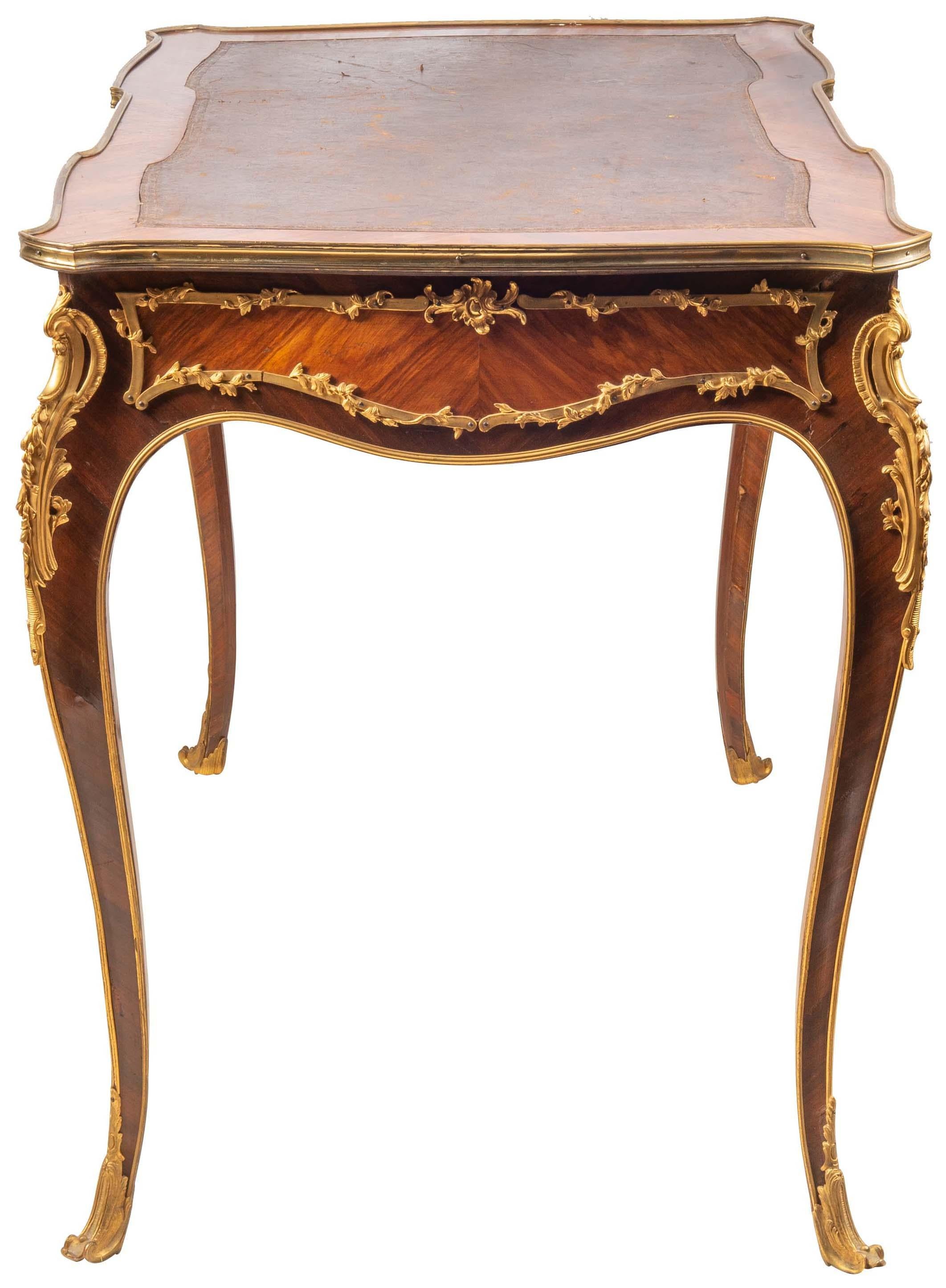 French Linke Influenced Bureau Plat, circa 1890 For Sale 1