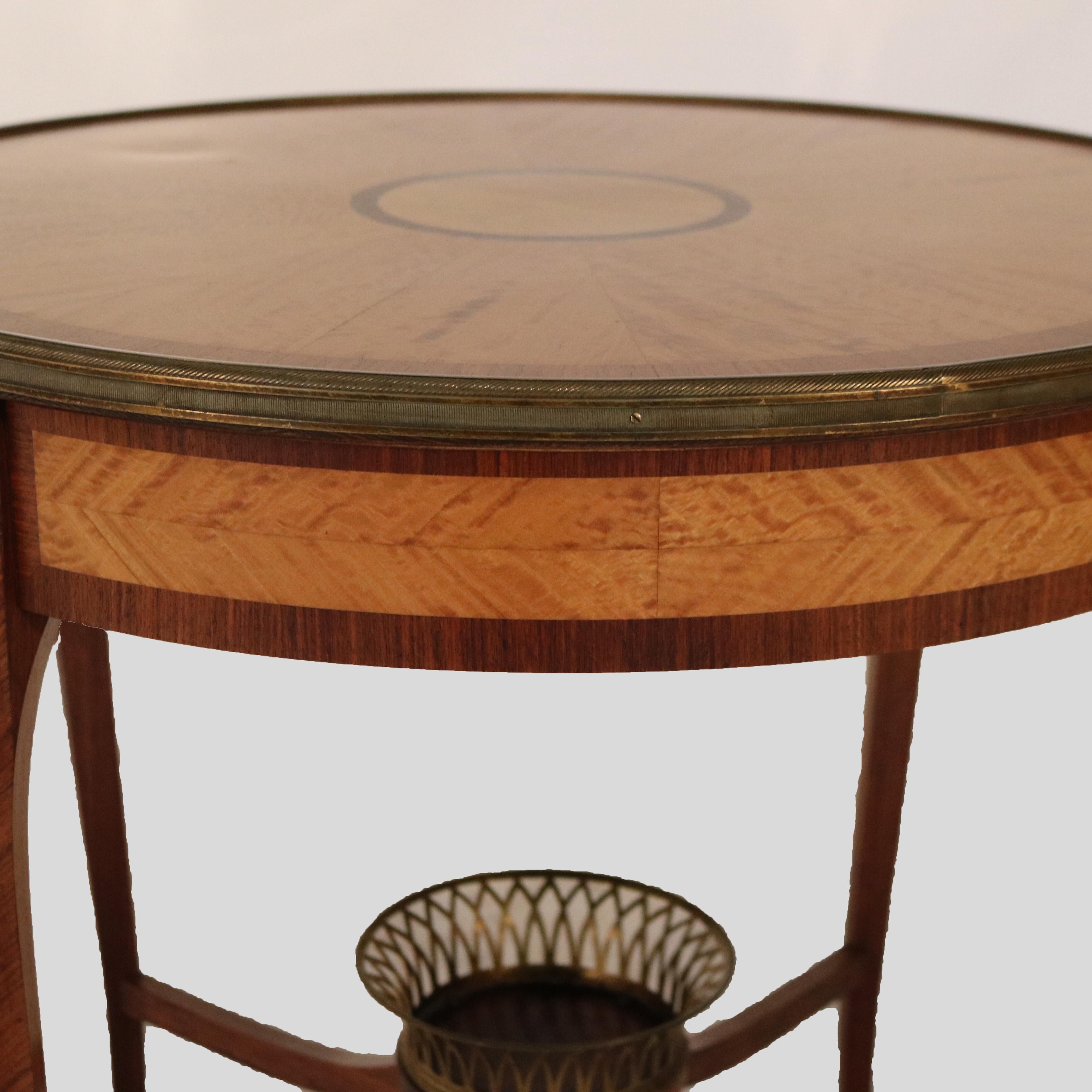 Francois Linke inspirierter Kreuzband-Mitteltisch aus Seidenholz, Palisanderholz und Goldbronze im Angebot 5