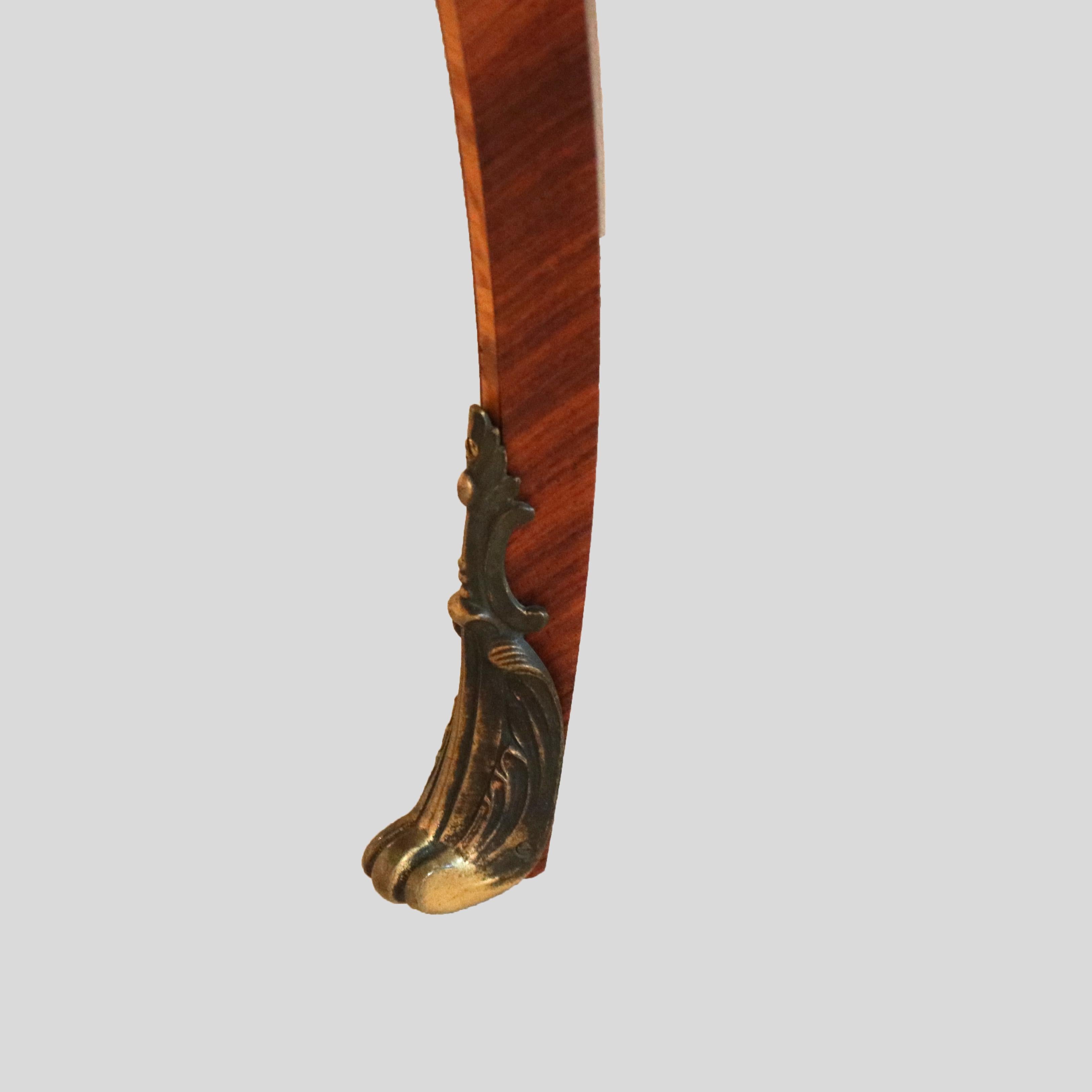 Francois Linke inspirierter Kreuzband-Mitteltisch aus Seidenholz, Palisanderholz und Goldbronze im Angebot 4