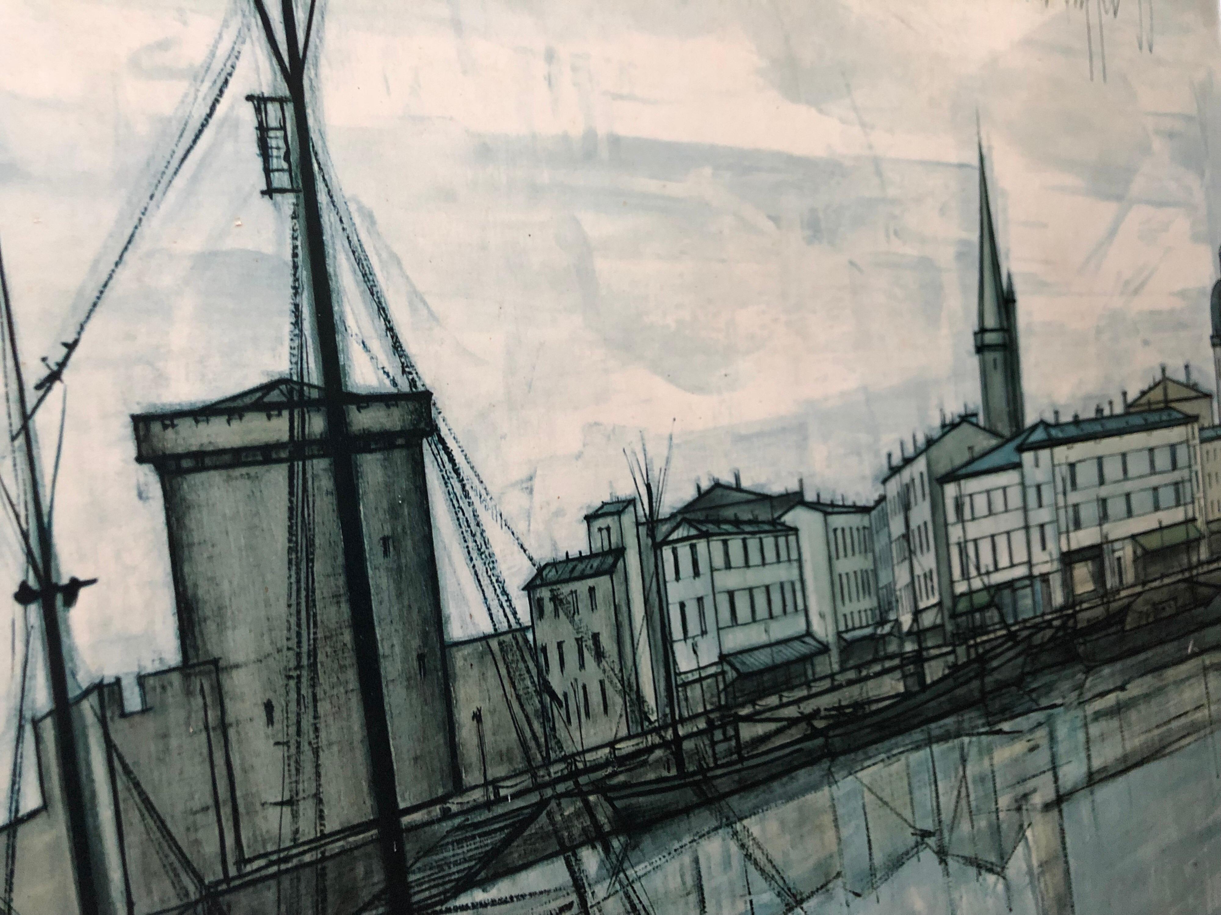 port de la rochelle bernard buffet 1955 original
