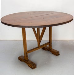 French Foldable Dining Table Called Winemaker's Table 19th Century