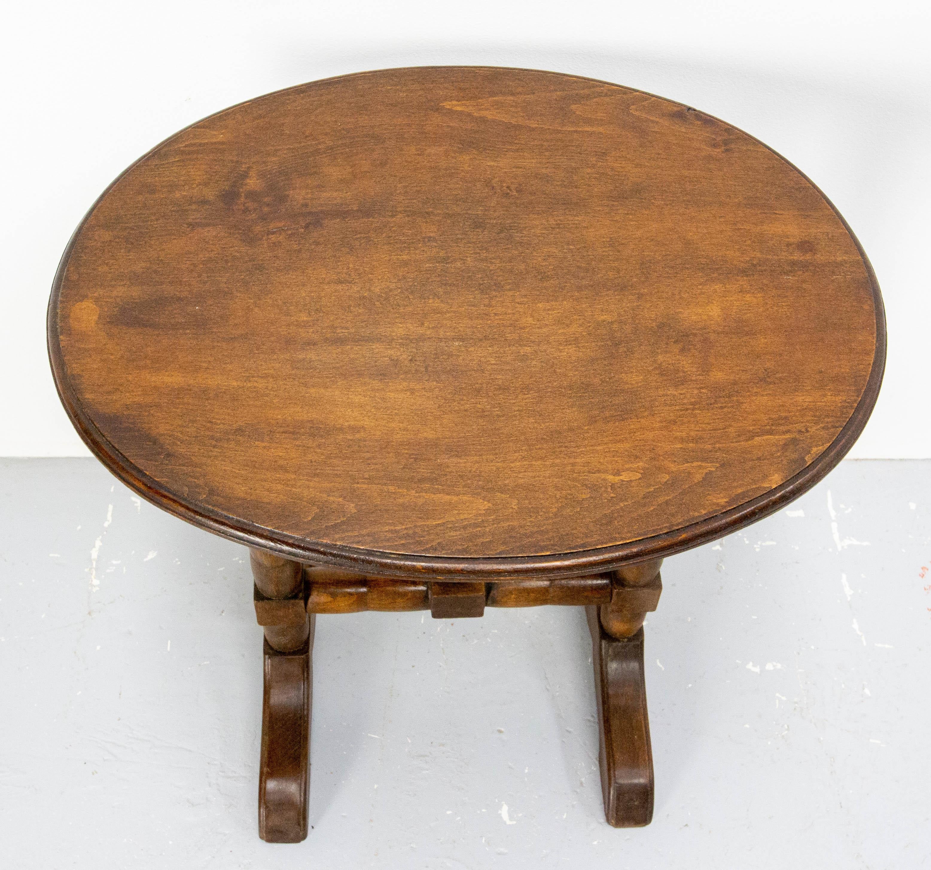 Mid-Century Modern French Little Gueridon Foldable Side Table Called Winemaker's Table 19th Century