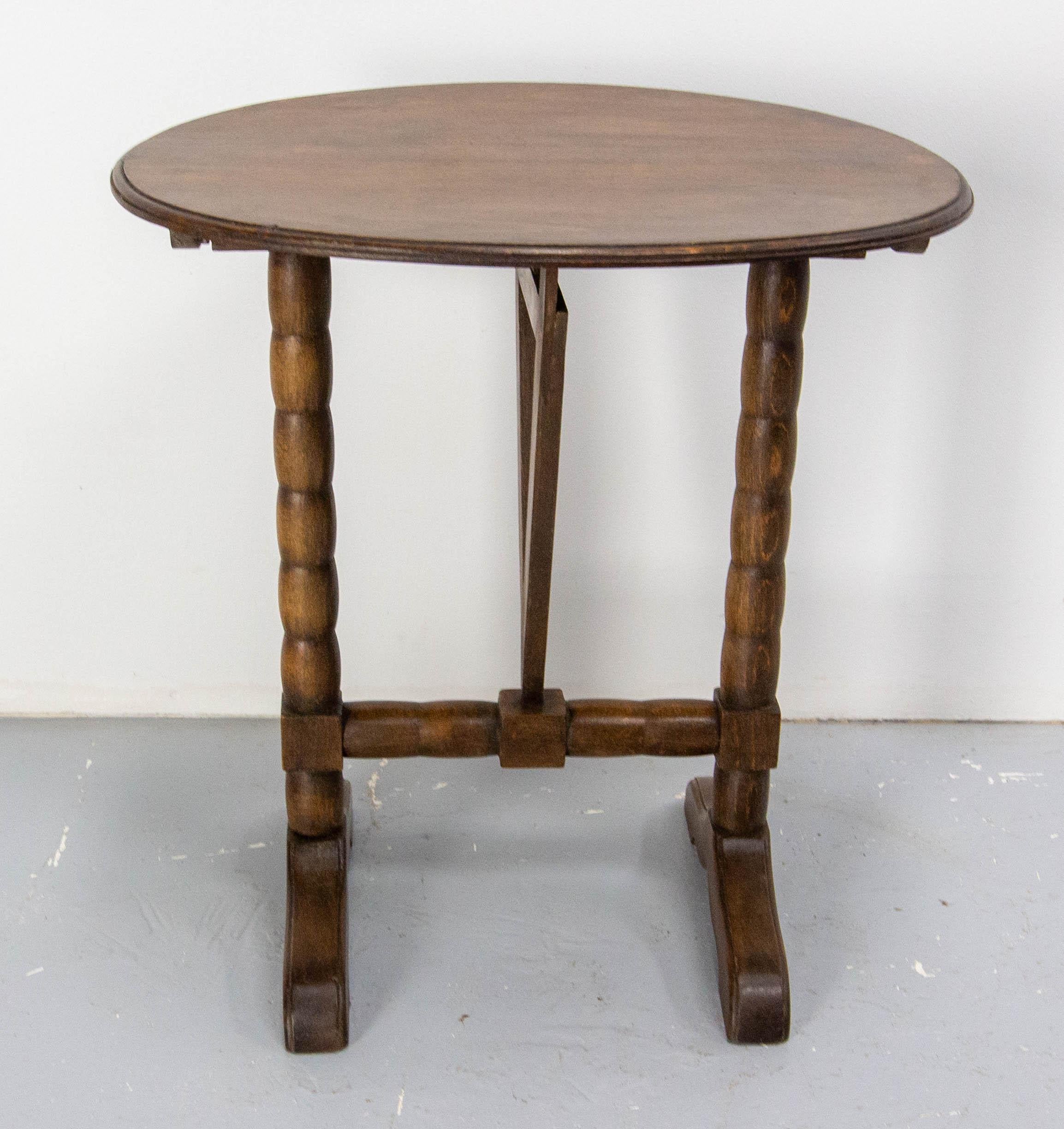French Little Gueridon Foldable Side Table Called Winemaker's Table 19th Century 1