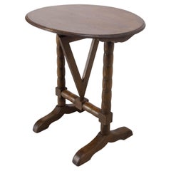 Vintage French Little Gueridon Foldable Side Table Called Winemaker's Table 19th Century