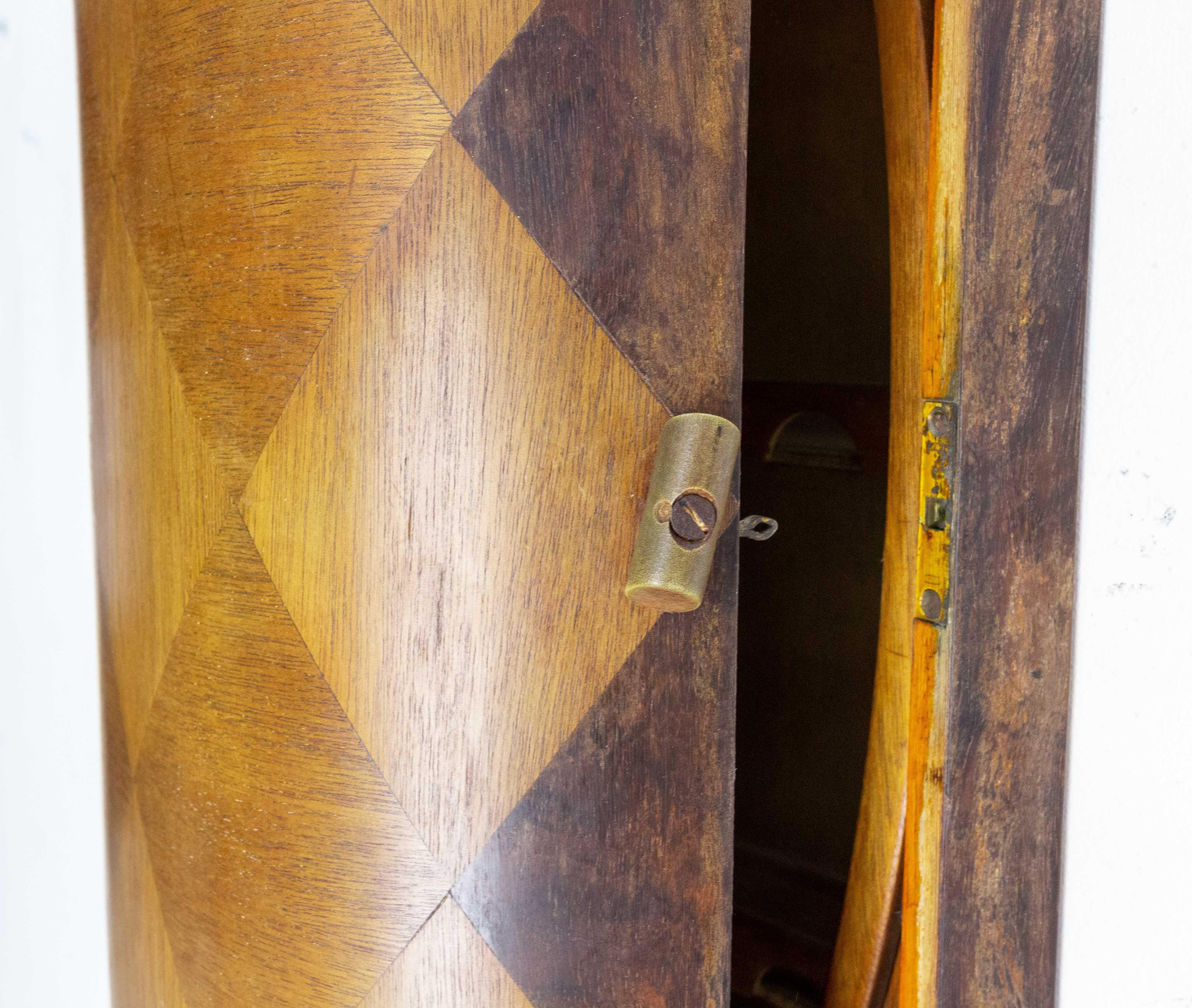 French Little Marquetry Armoire with Mirror or Wall Cabinet, circa 1950 4