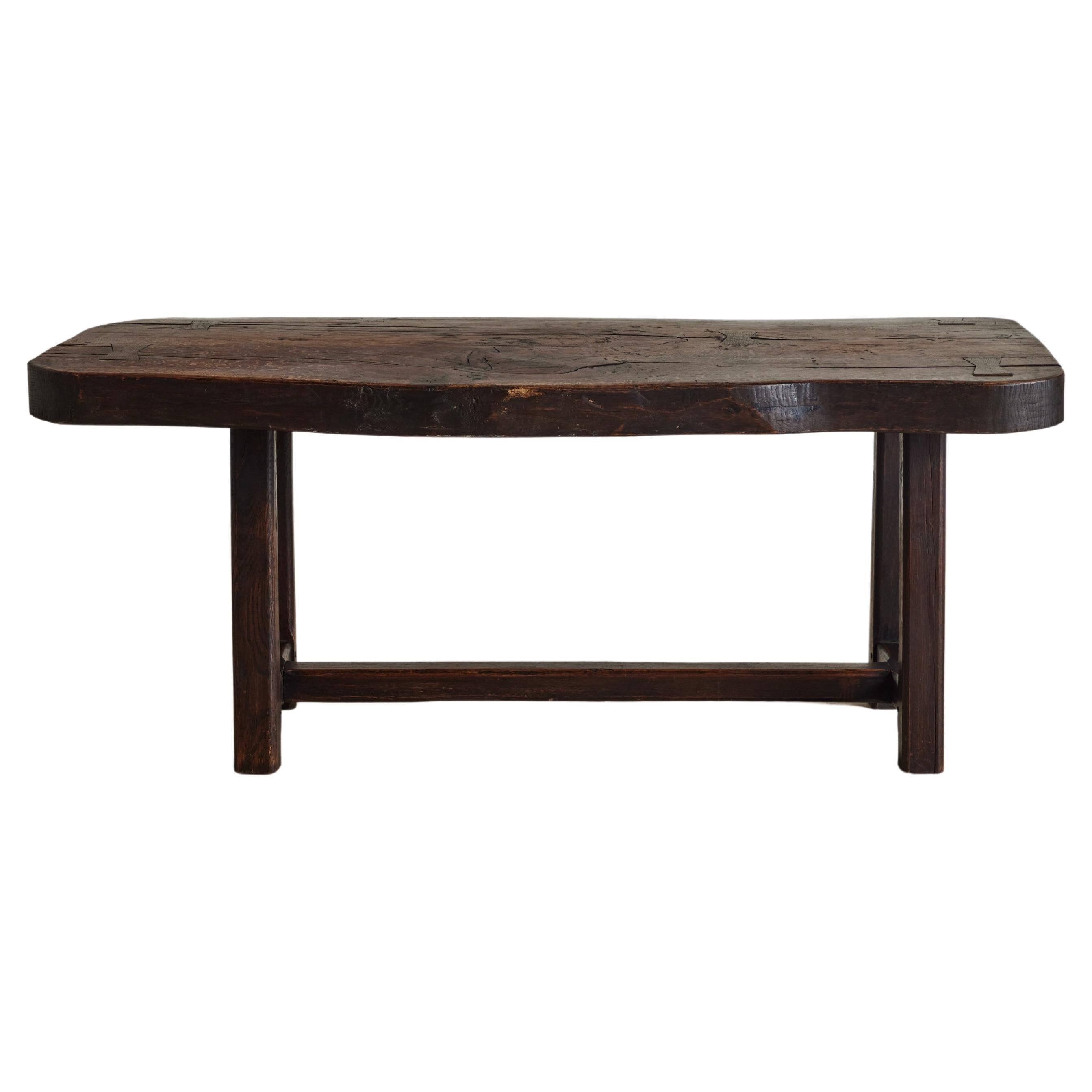 French Live Edge Farm Table For Sale