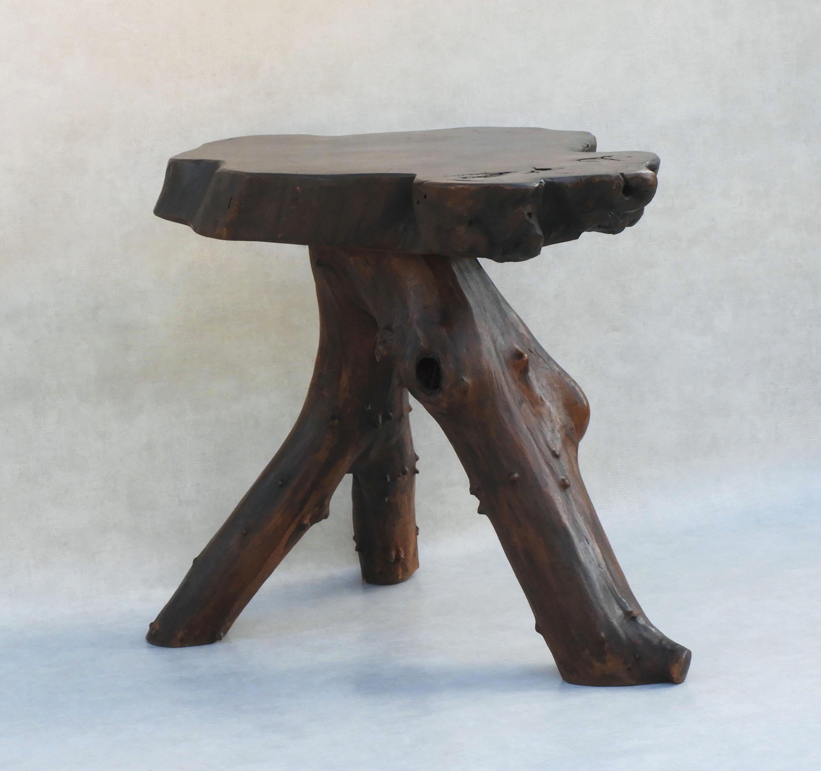 French Live Edge Table C1960 In Good Condition In Trensacq, FR