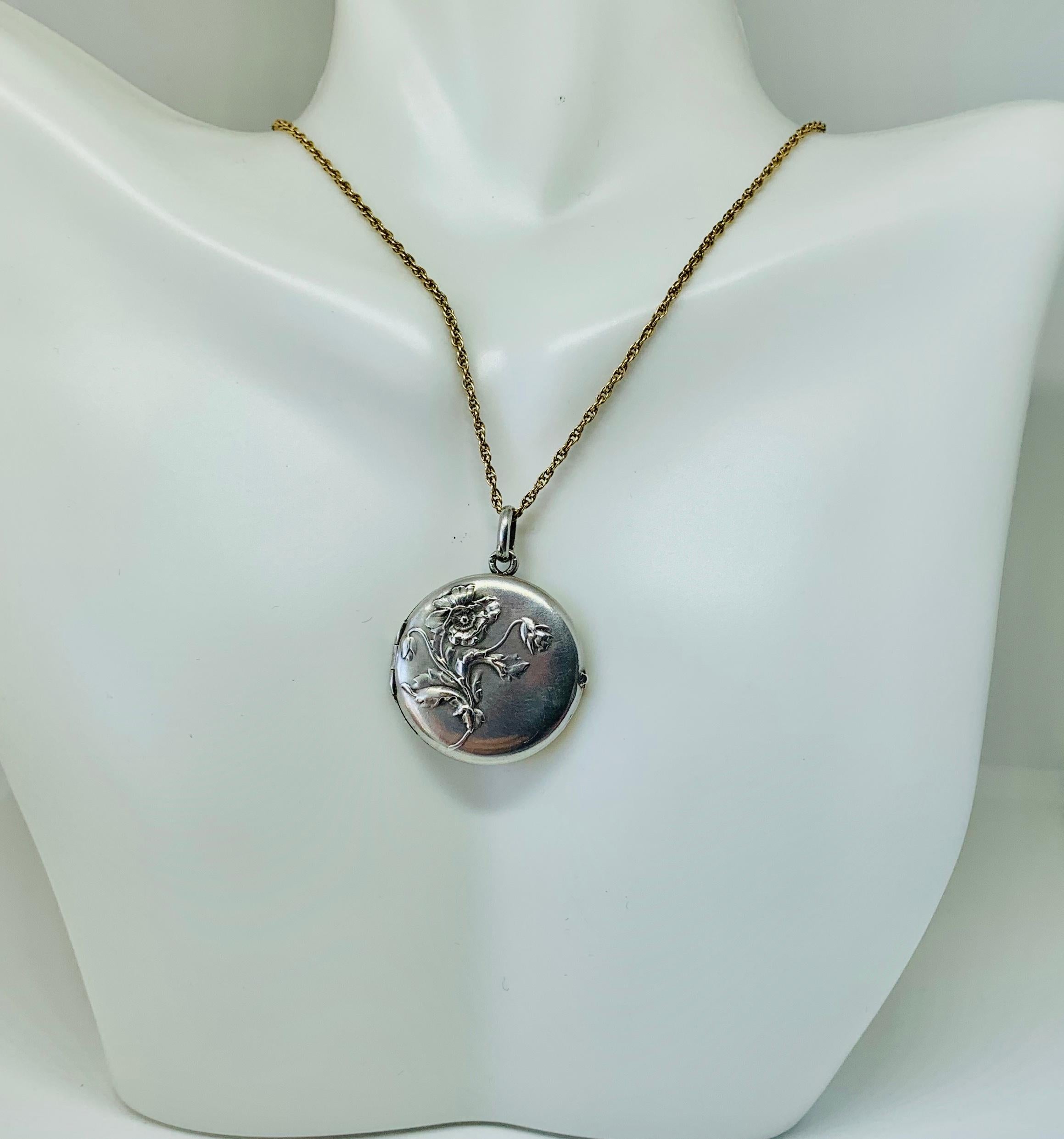 flower hallmark on silver