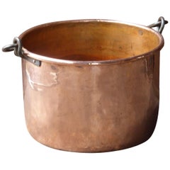 French Log Holder, 18th-19th Century, Polished Copper