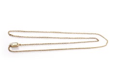 French long necklace with enamel clasp