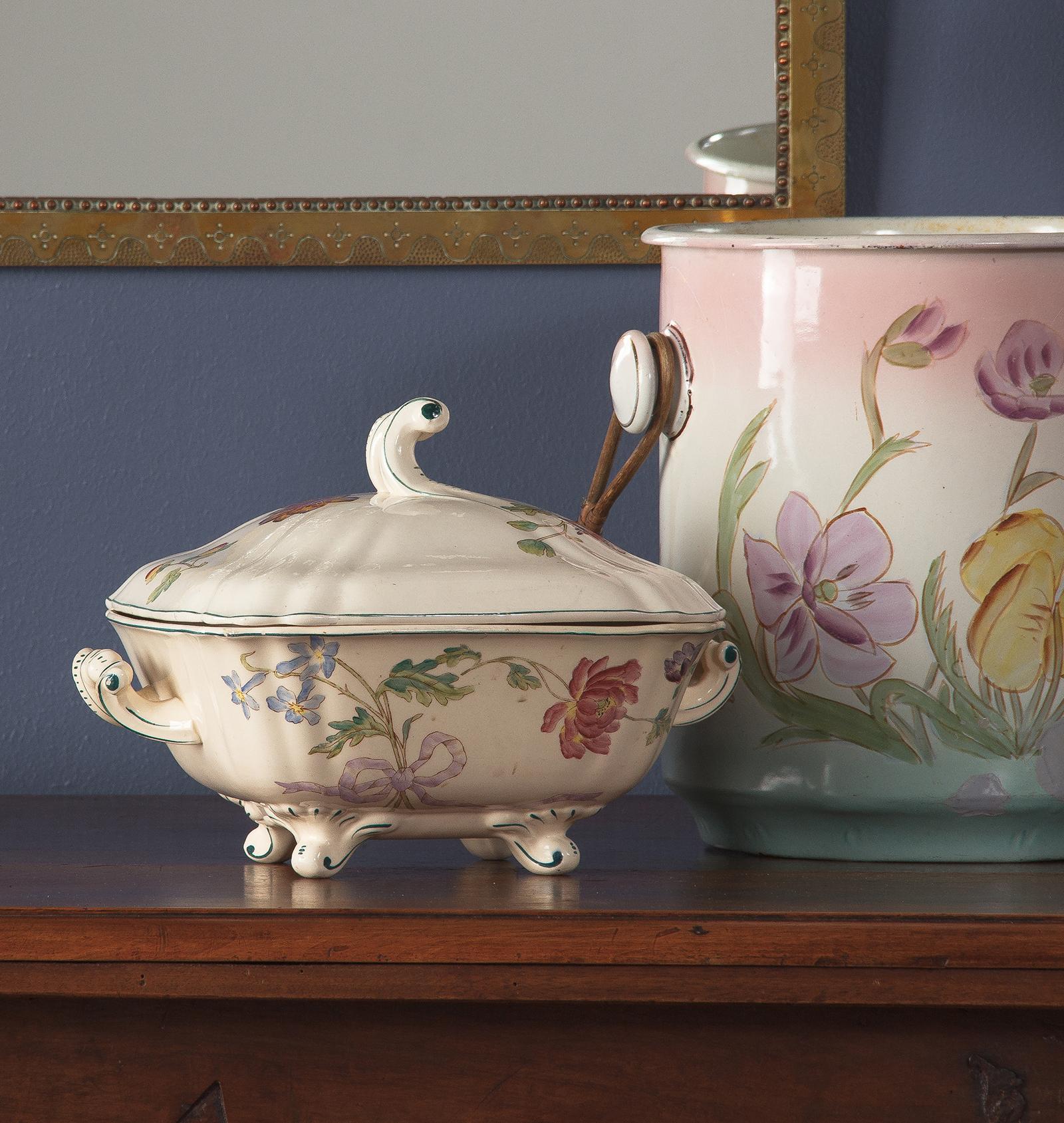 French Longchamp Ceramic Tureen, Early 1900s 8