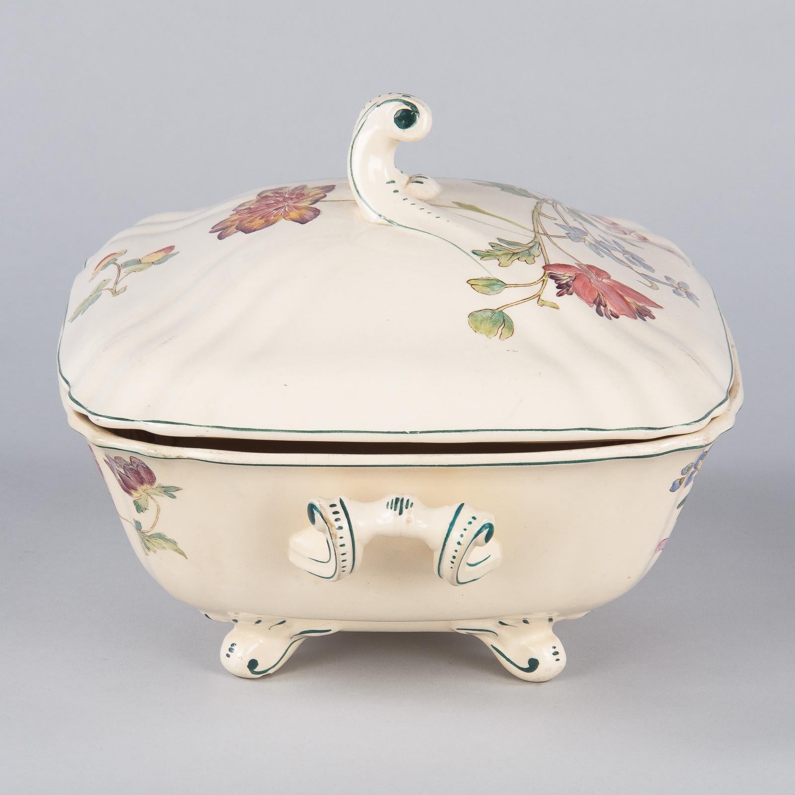 French Longchamp Ceramic Tureen, Early 1900s 13