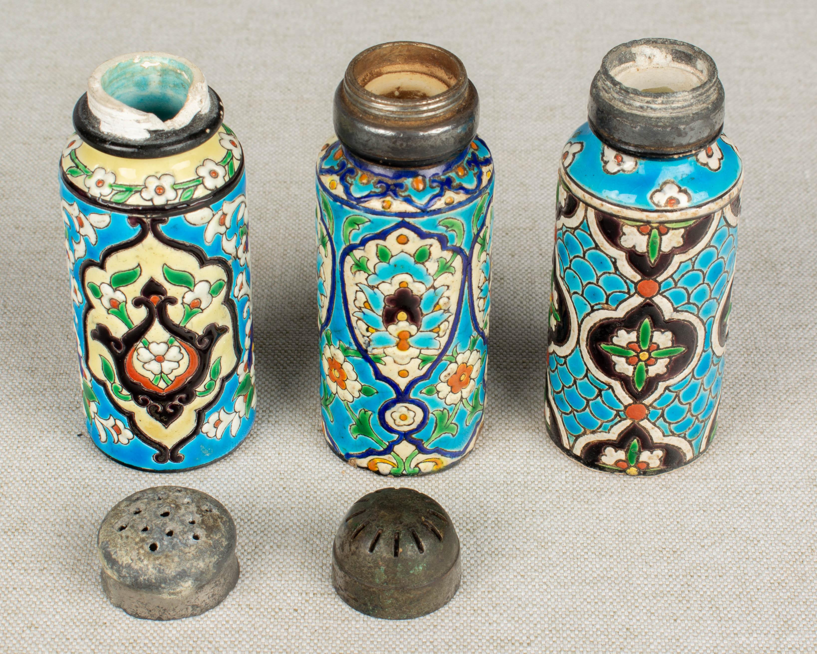 French Longwy Ceramic Shakers, Set of Four 2