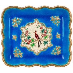 Antique French Longwy Ceramic Tray