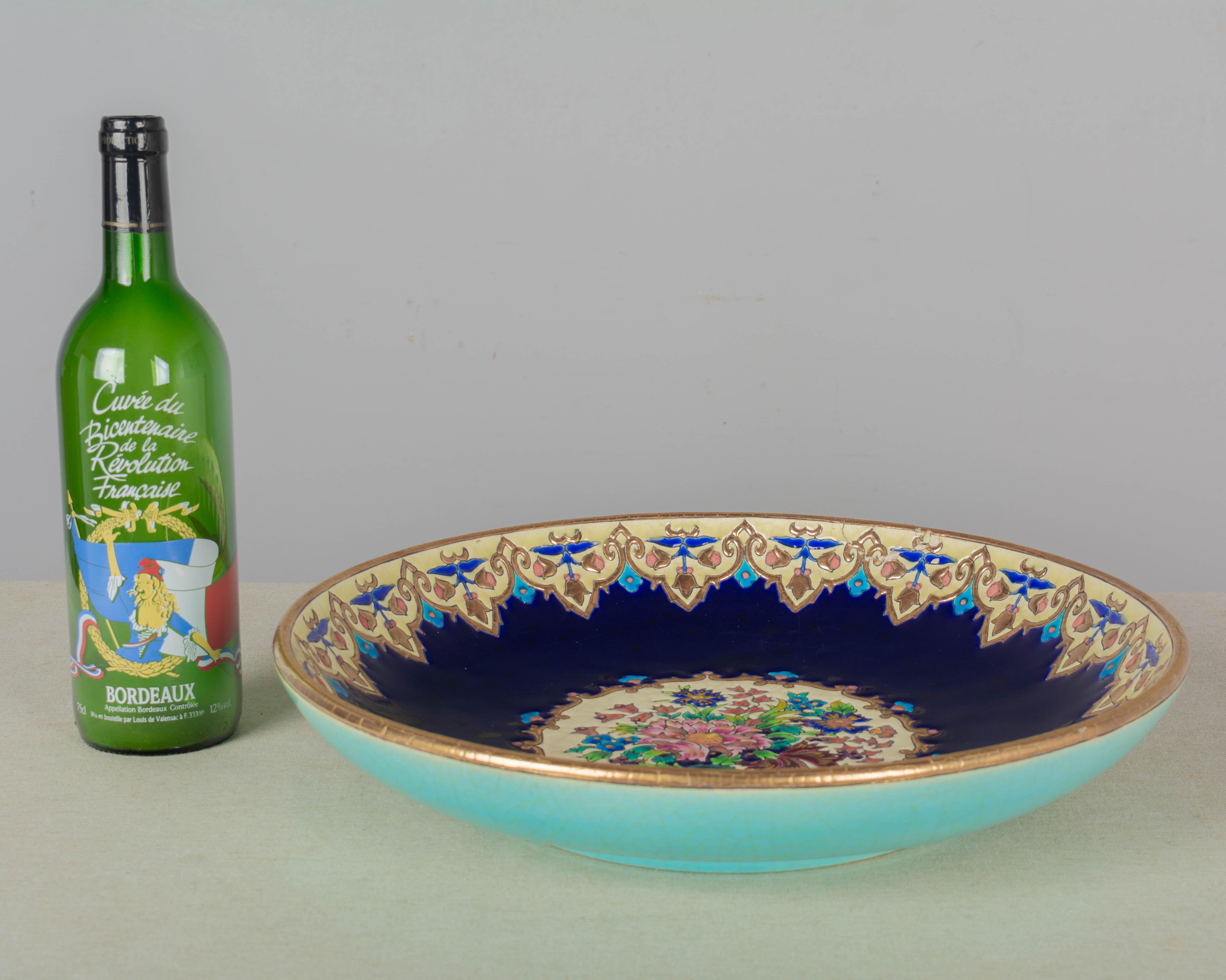 20th Century French Longwy Cloisonné Enamel Ceramic Bowl For Sale