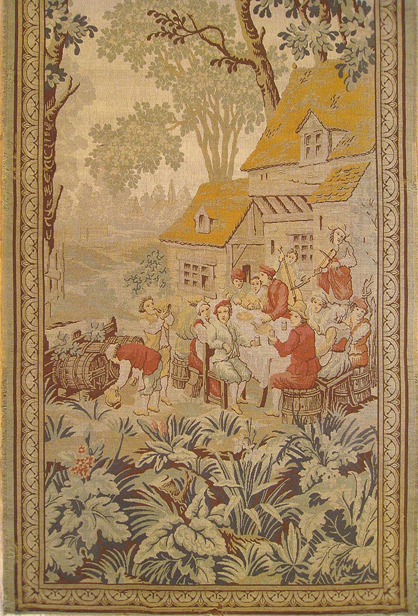 Hand-Woven French Loomed Landscape Tapestry, circa 1920 For Sale
