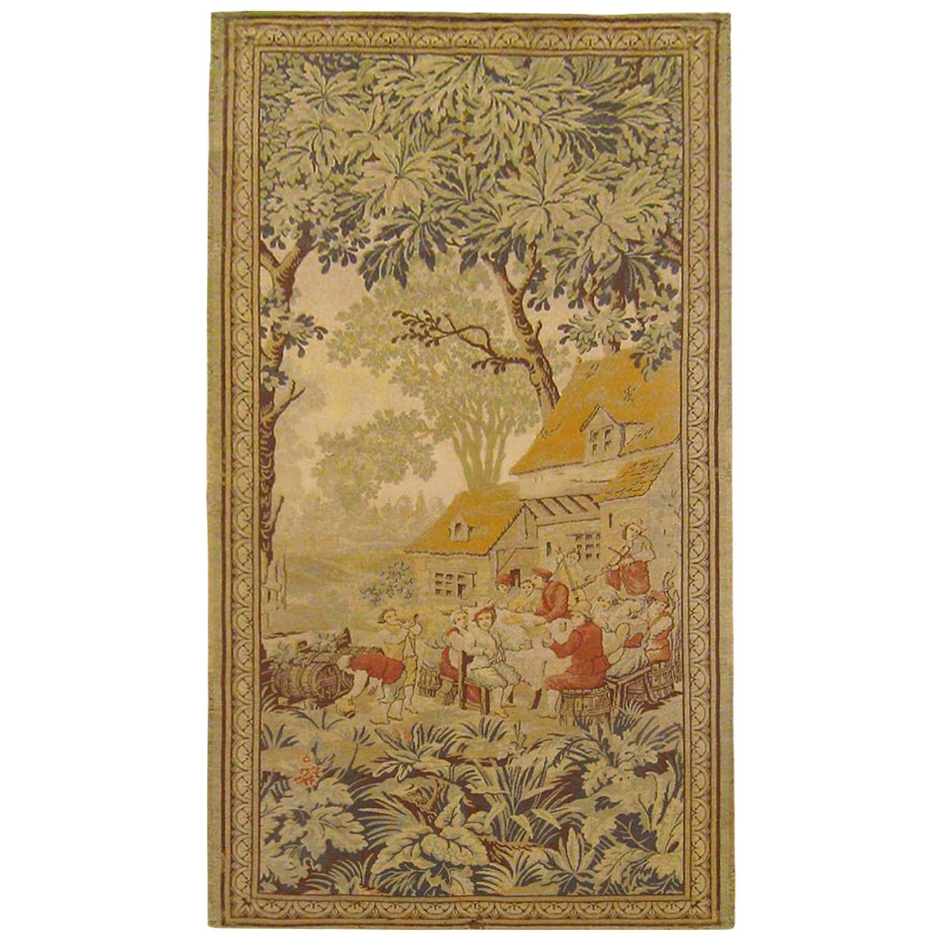 French Loomed Landscape Tapestry, circa 1920 For Sale