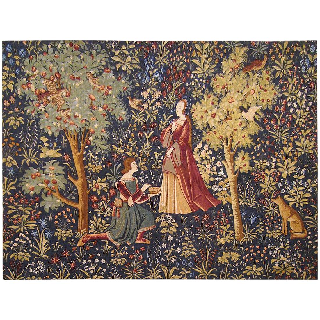 French Loomed Mille Fleurs Tapestry, circa 1910