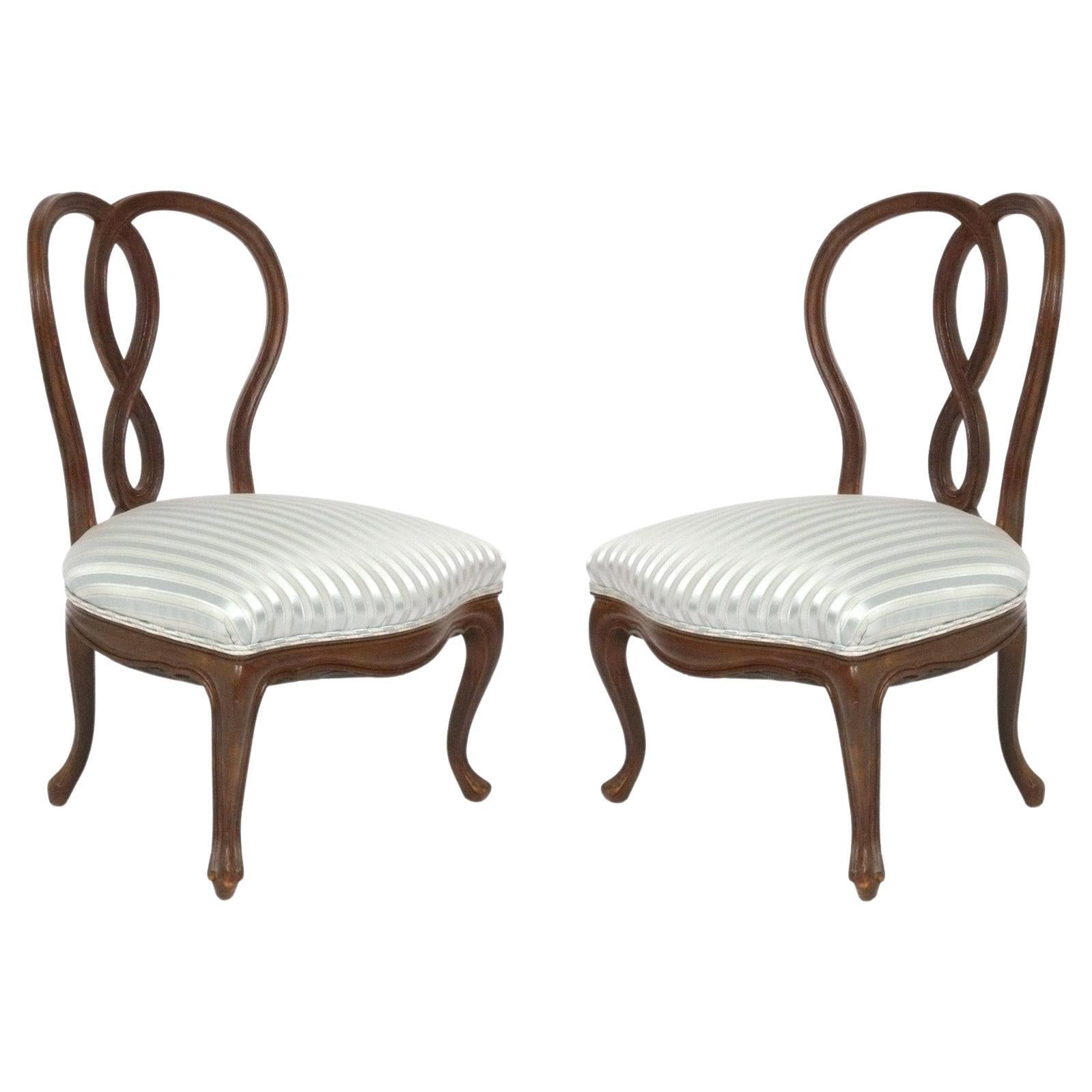 Chaises à dossier bouclé Style of France Looping Refinished Reupholstered en vente